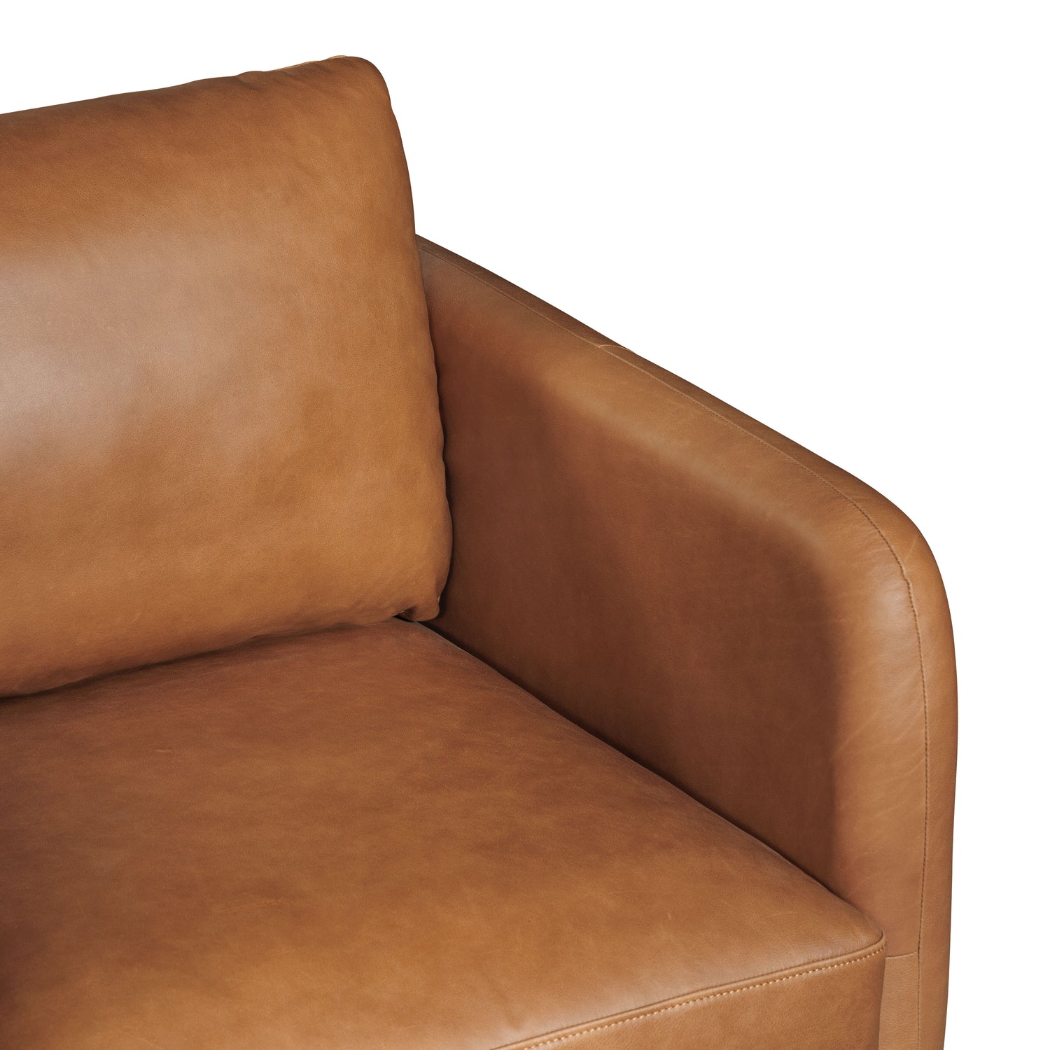 Bosco Leather Lounge Chair | Saddle Tan 