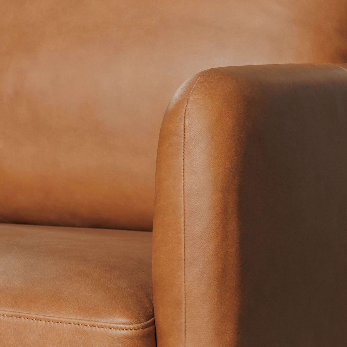 Bosco Leather Lounge Chair | Saddle Tan