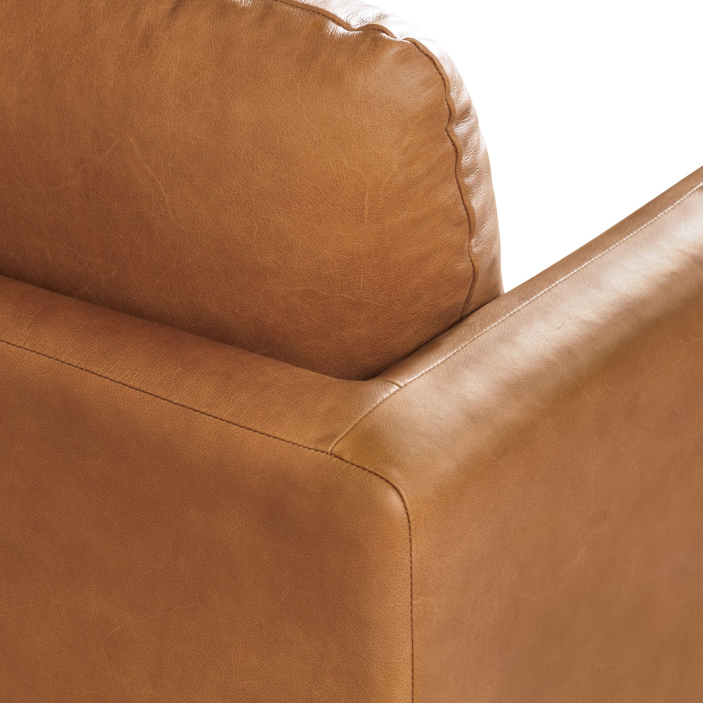 Bosco Leather Lounge Chair | Saddle Tan