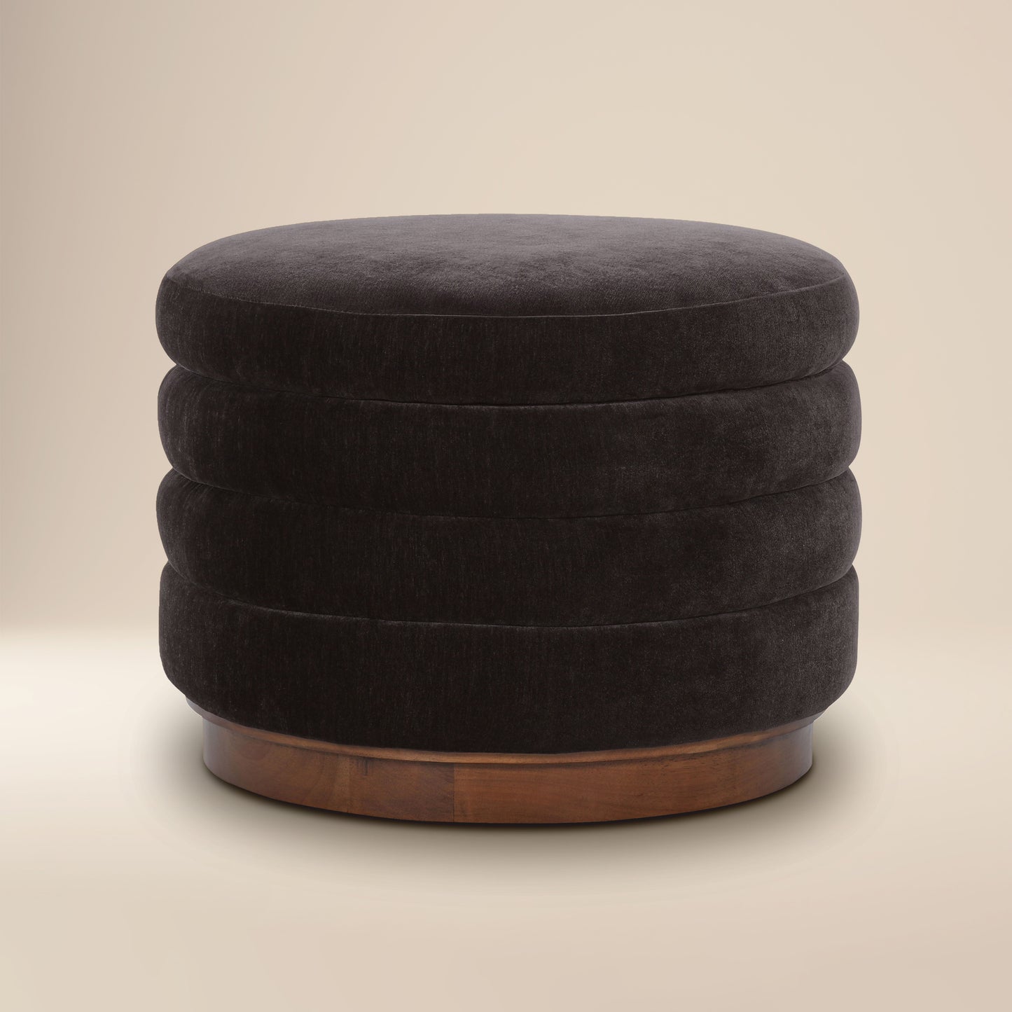 Paros Storage Ottoman | Ganache Brown