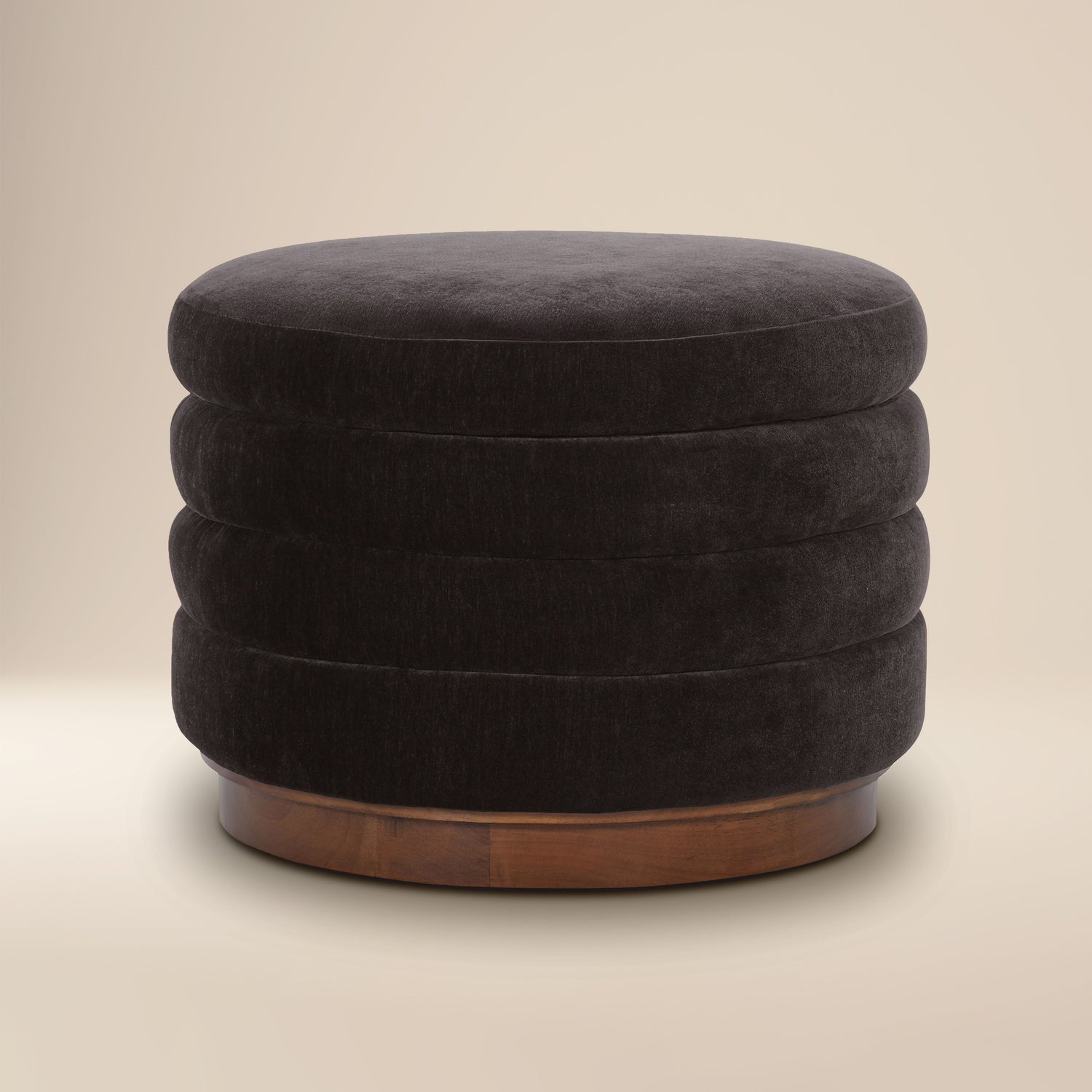 Paros Storage Ottoman | Ganache Brown 