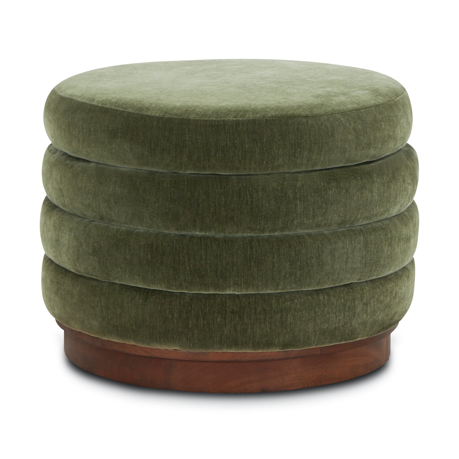 Paros Storage Ottoman | Sagano Green 