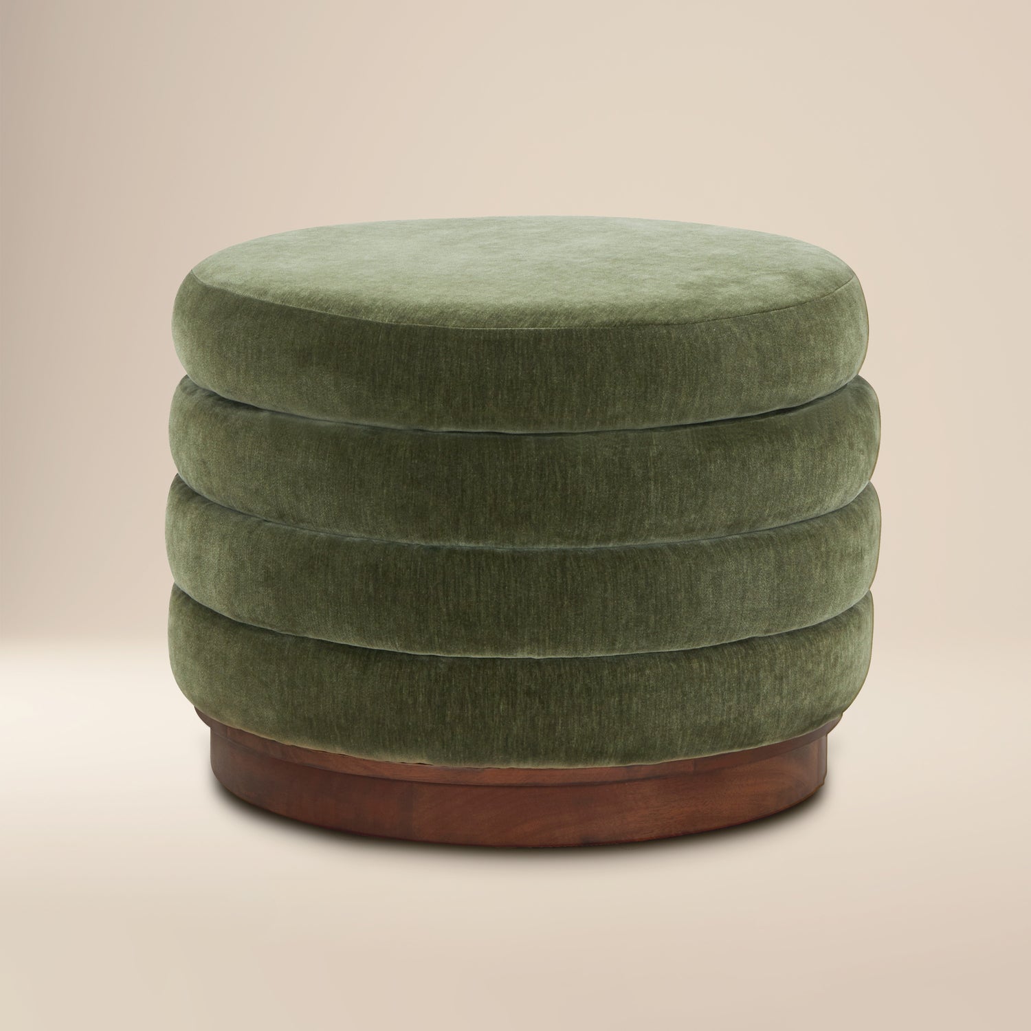 Paros Storage Ottoman | Sagano Green 