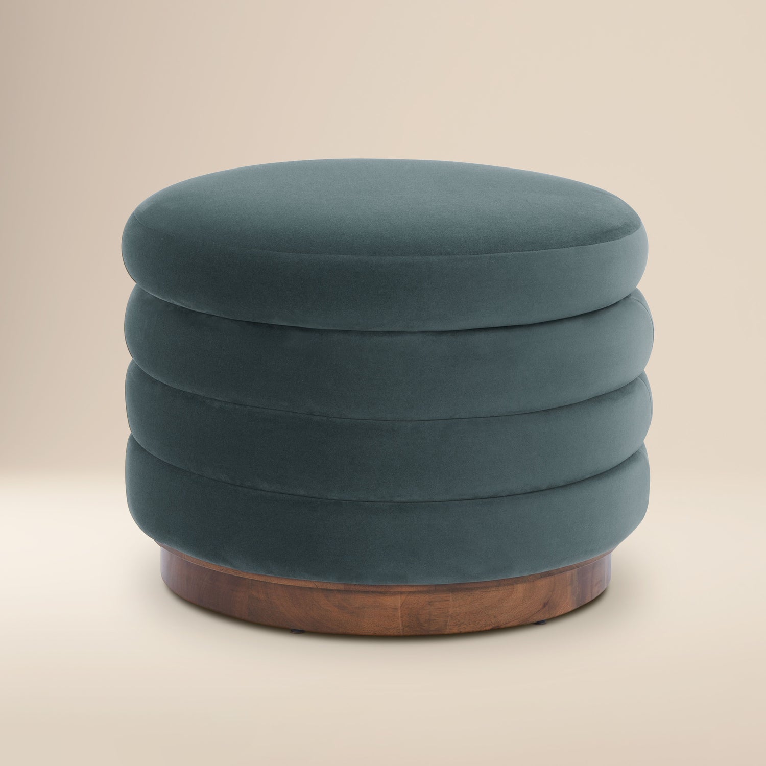 Paros Storage Ottoman | Shadow Teal 