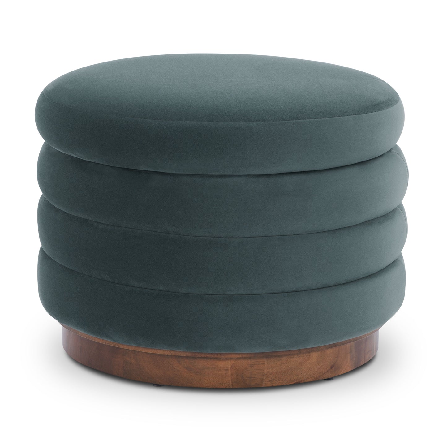Paros Storage Ottoman | Shadow Teal