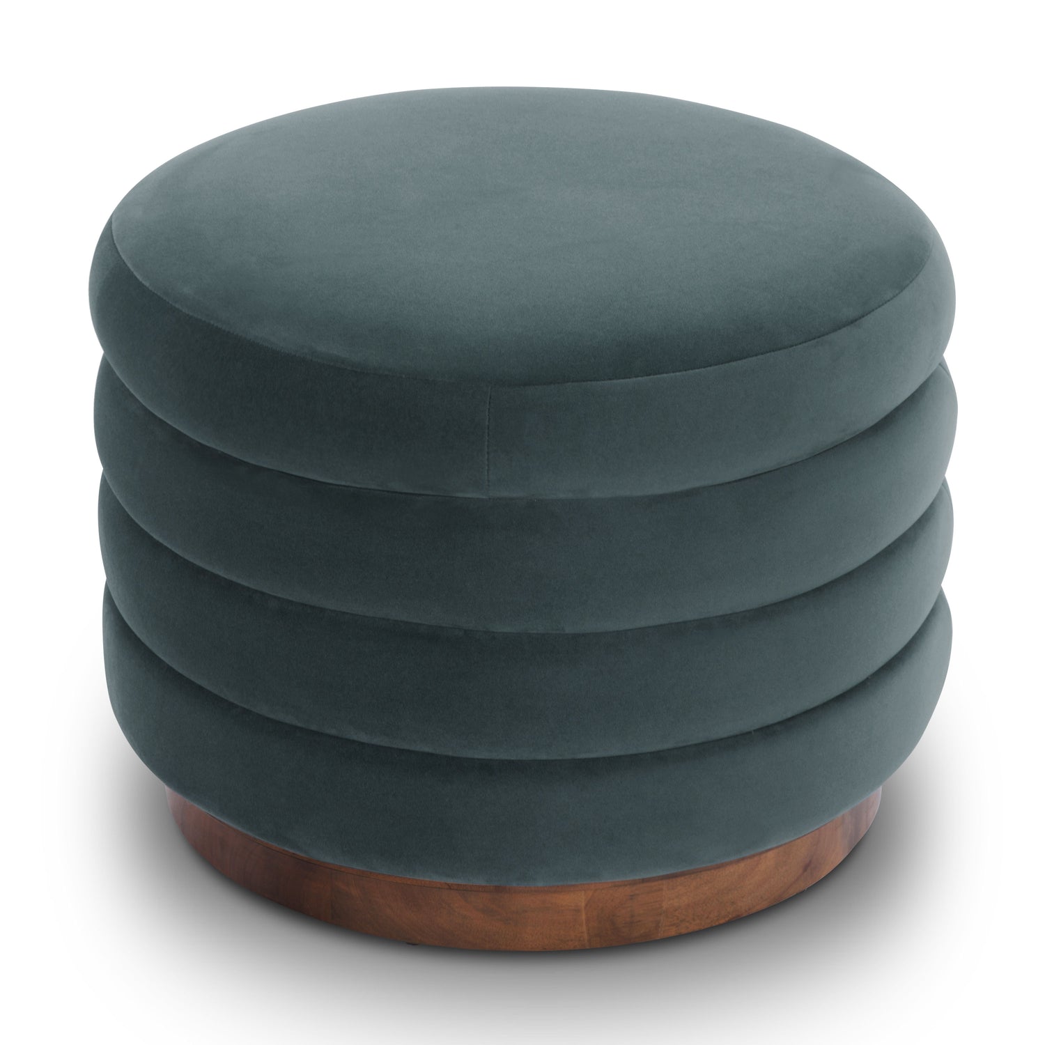 Paros Storage Ottoman | Shadow Teal 