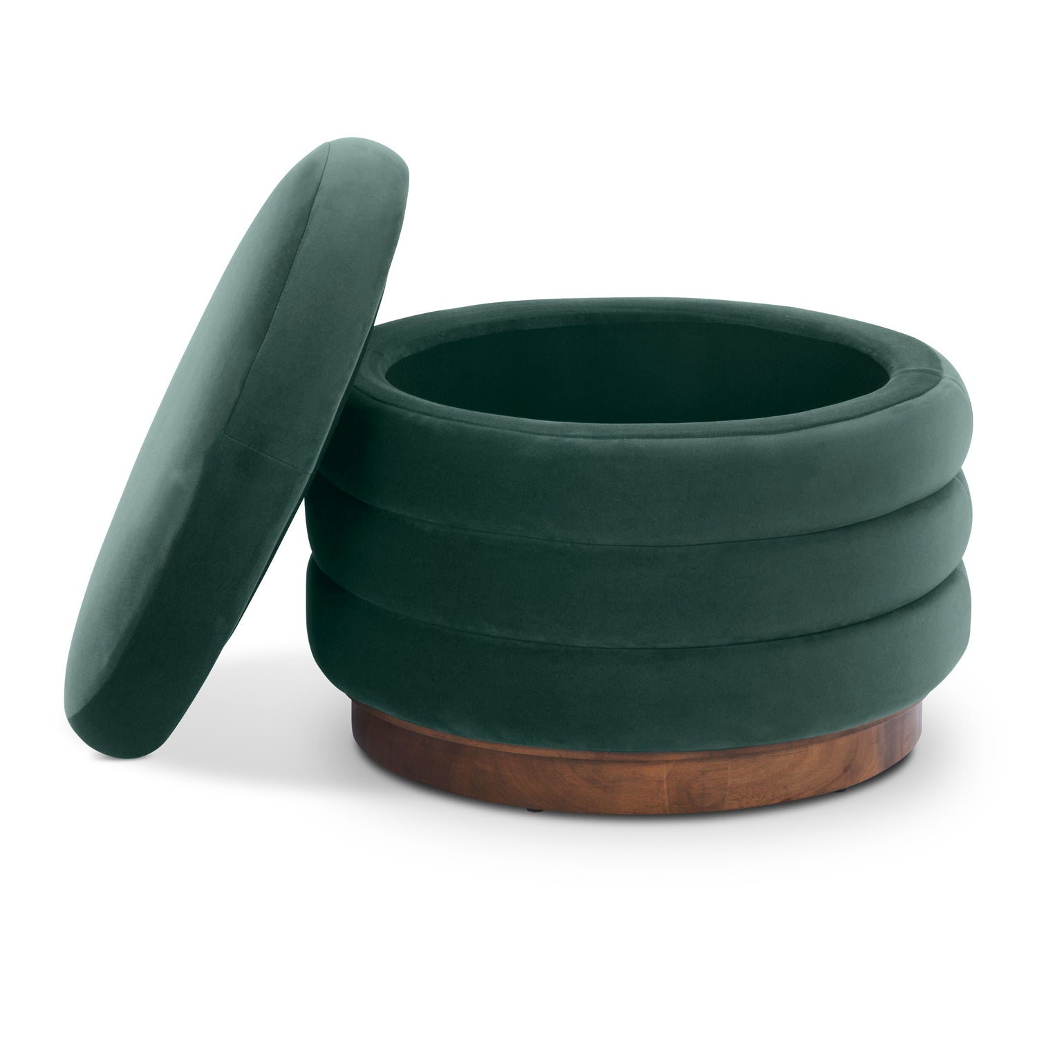 Paros Storage Ottoman | Shadow Teal 