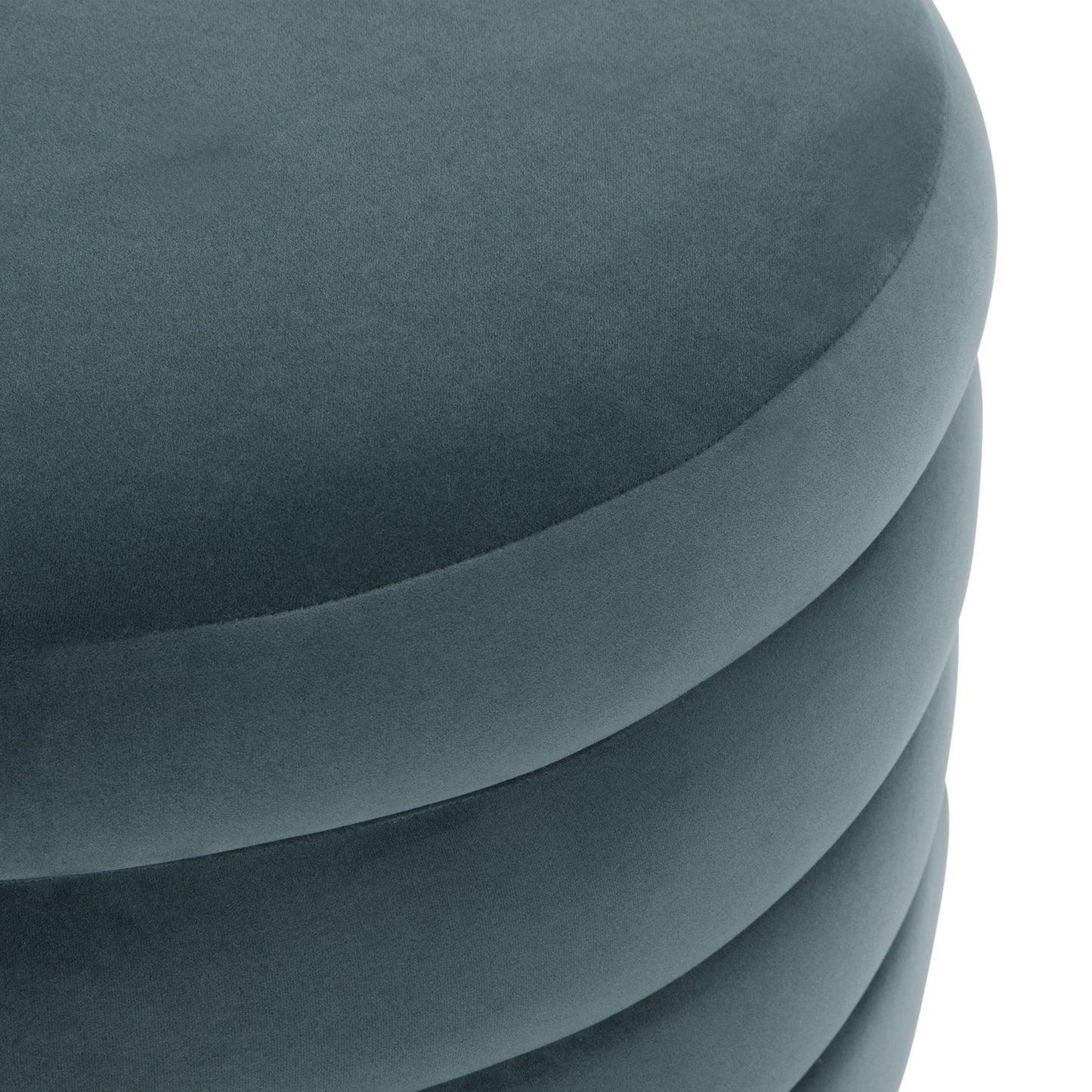 Paros Storage Ottoman | Shadow Teal