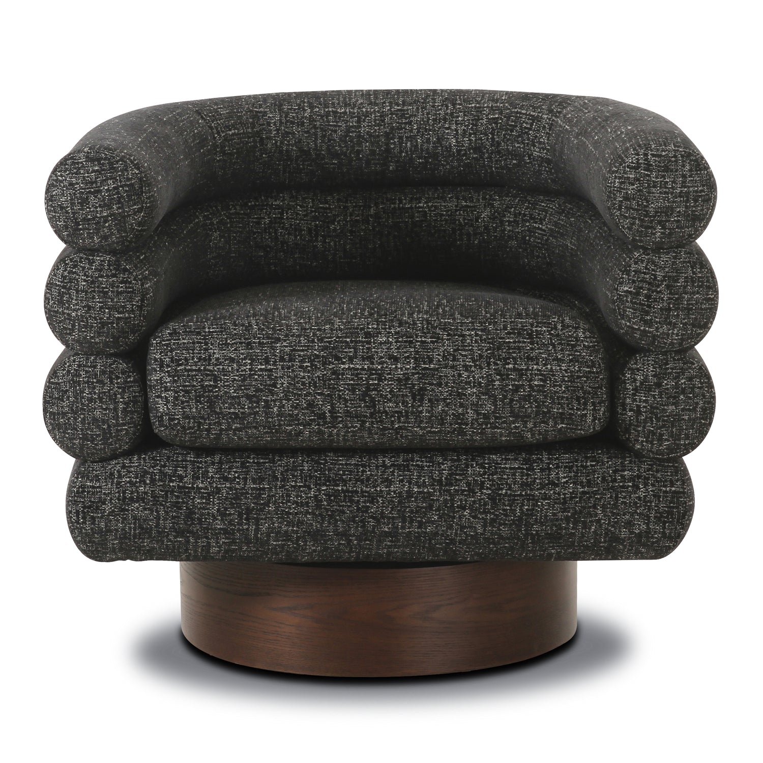 Rome Swivel Lounge Chair | Ebony Black 