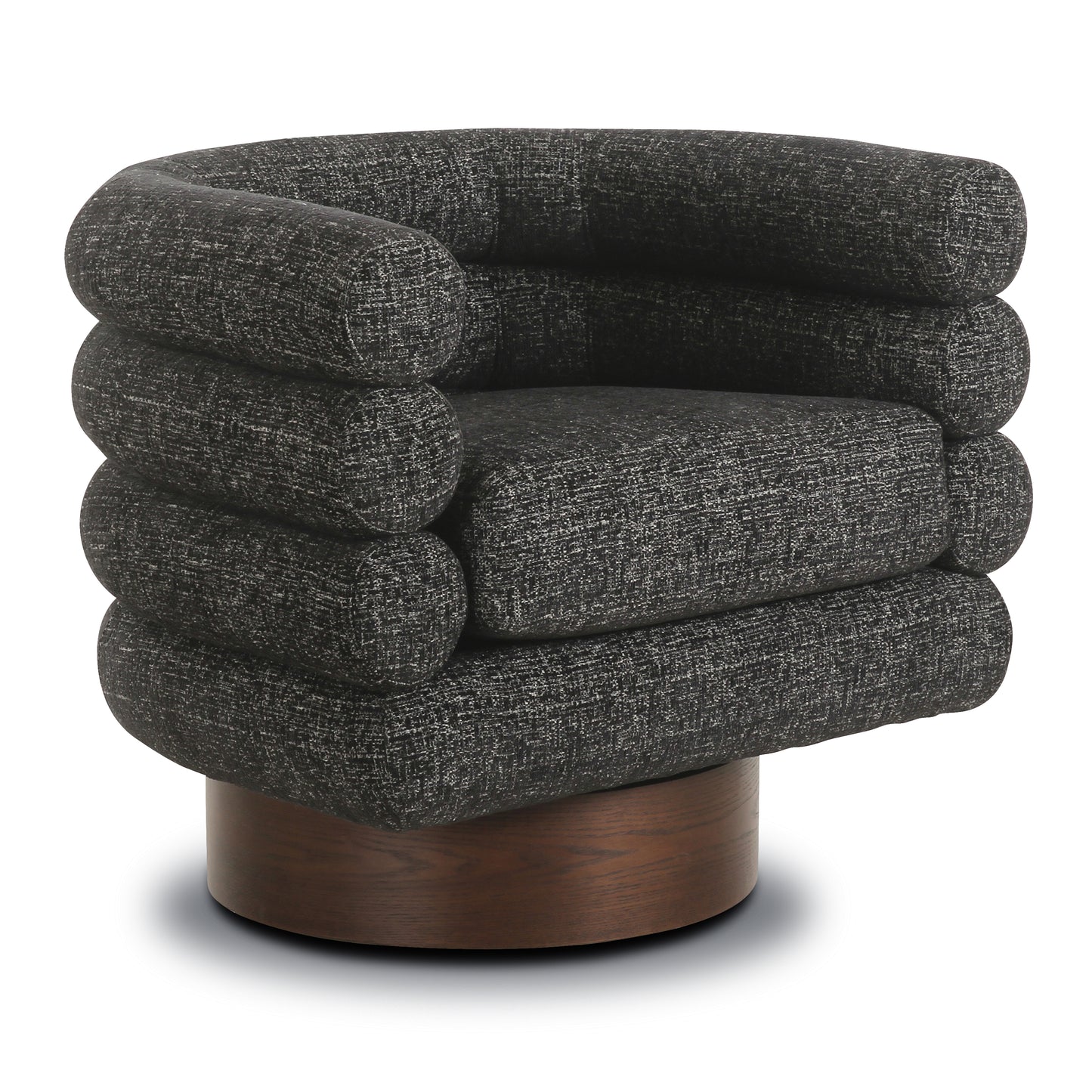 Rome Swivel Lounge Chair | Ebony Black