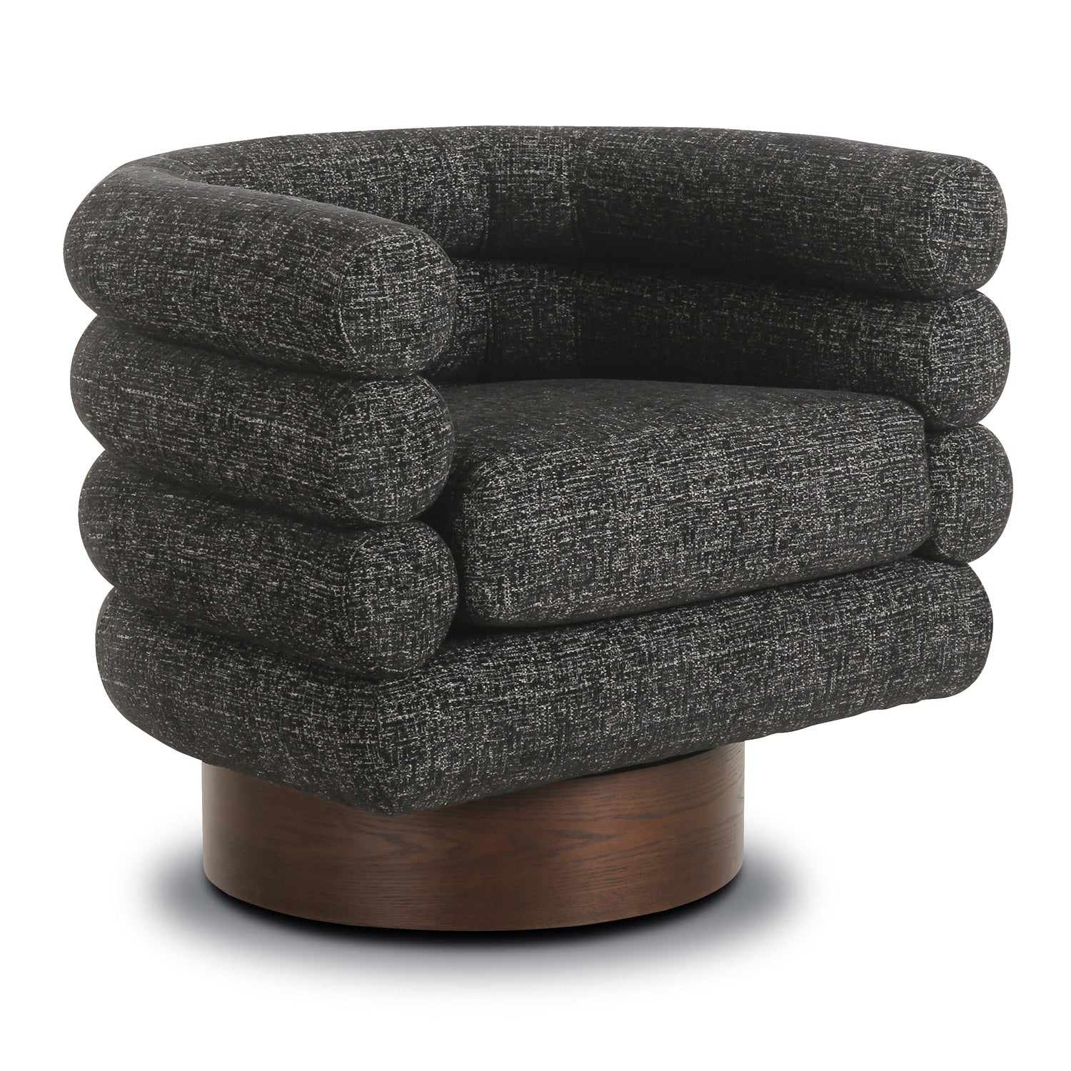 Rome Swivel Lounge Chair | Ebony Black 