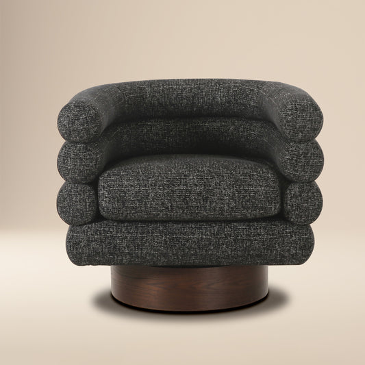 Rome Swivel Lounge Chair | Ebony Black