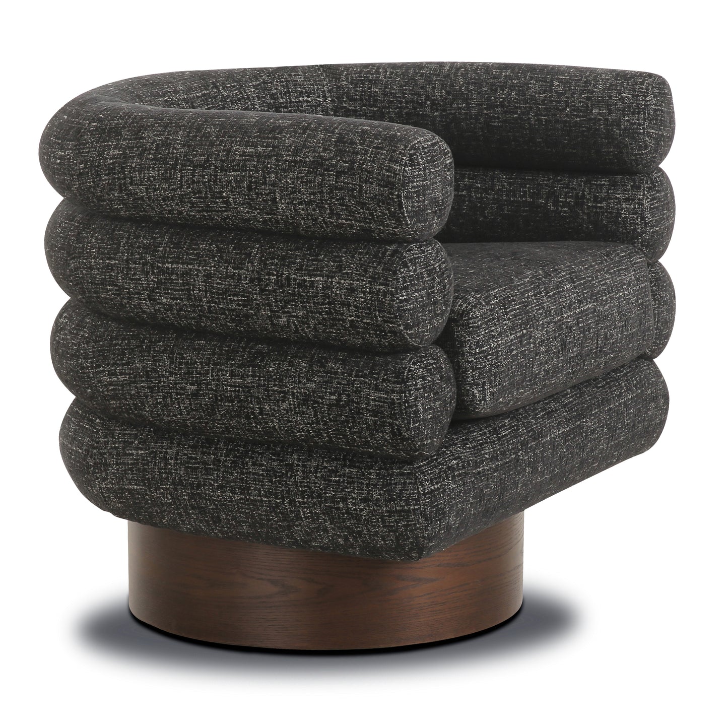 Rome Swivel Lounge Chair | Ebony Black