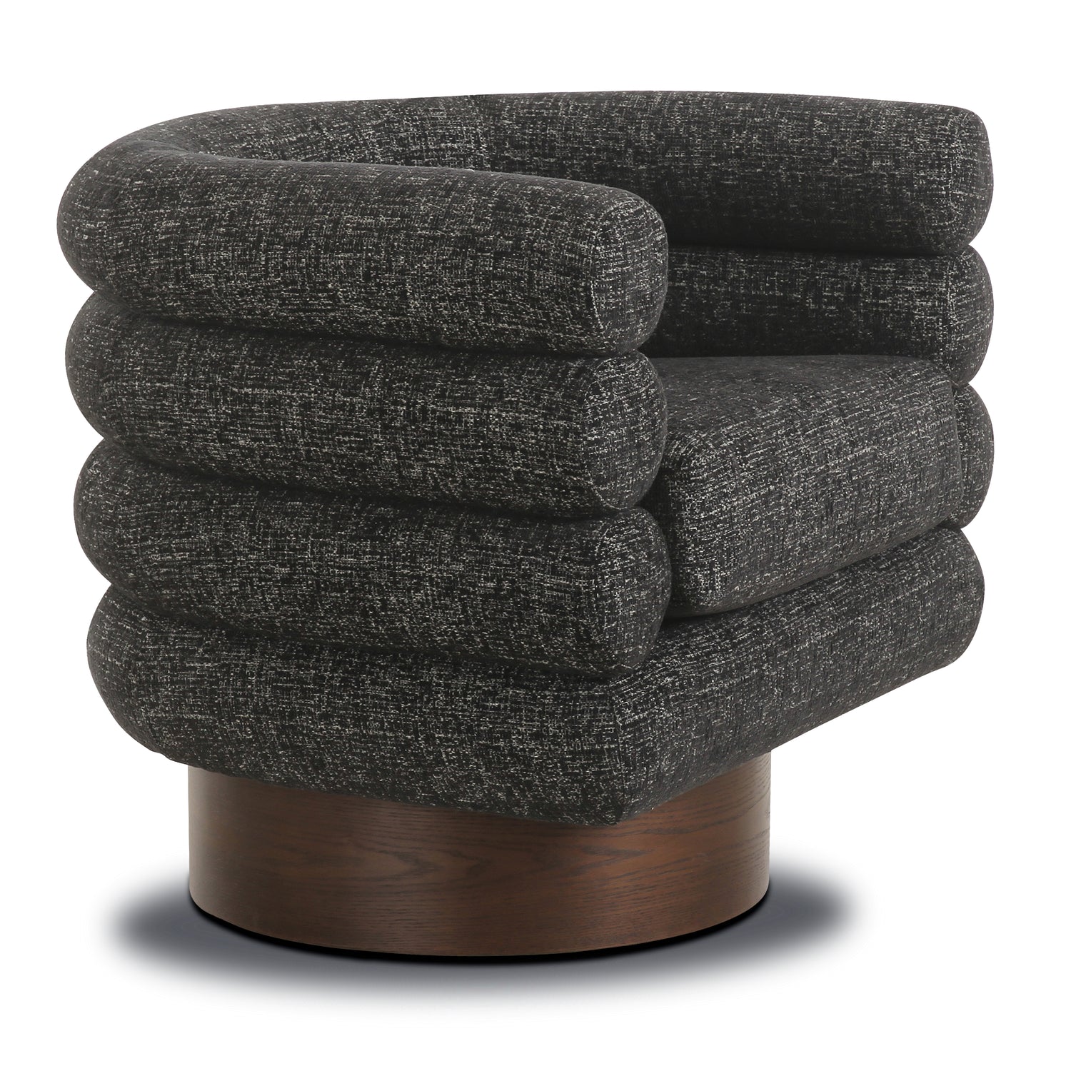Rome Swivel Lounge Chair | Ebony Black 