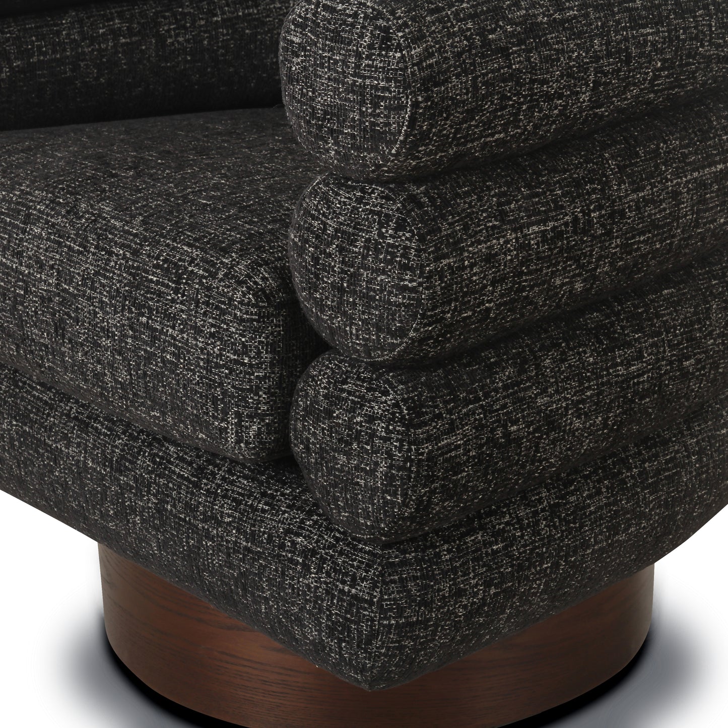 Rome Swivel Lounge Chair | Ebony Black