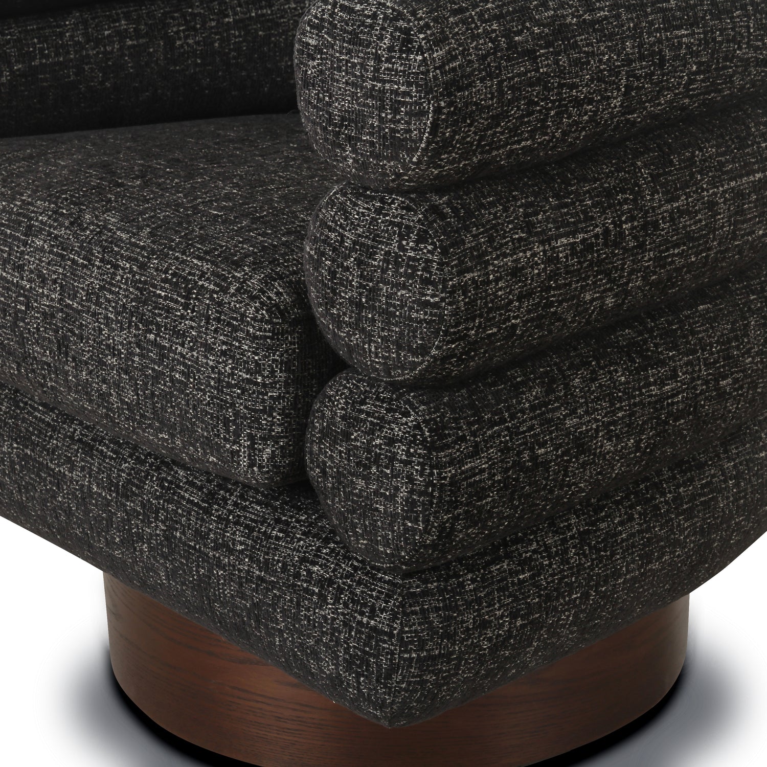 Rome Swivel Lounge Chair | Ebony Black 
