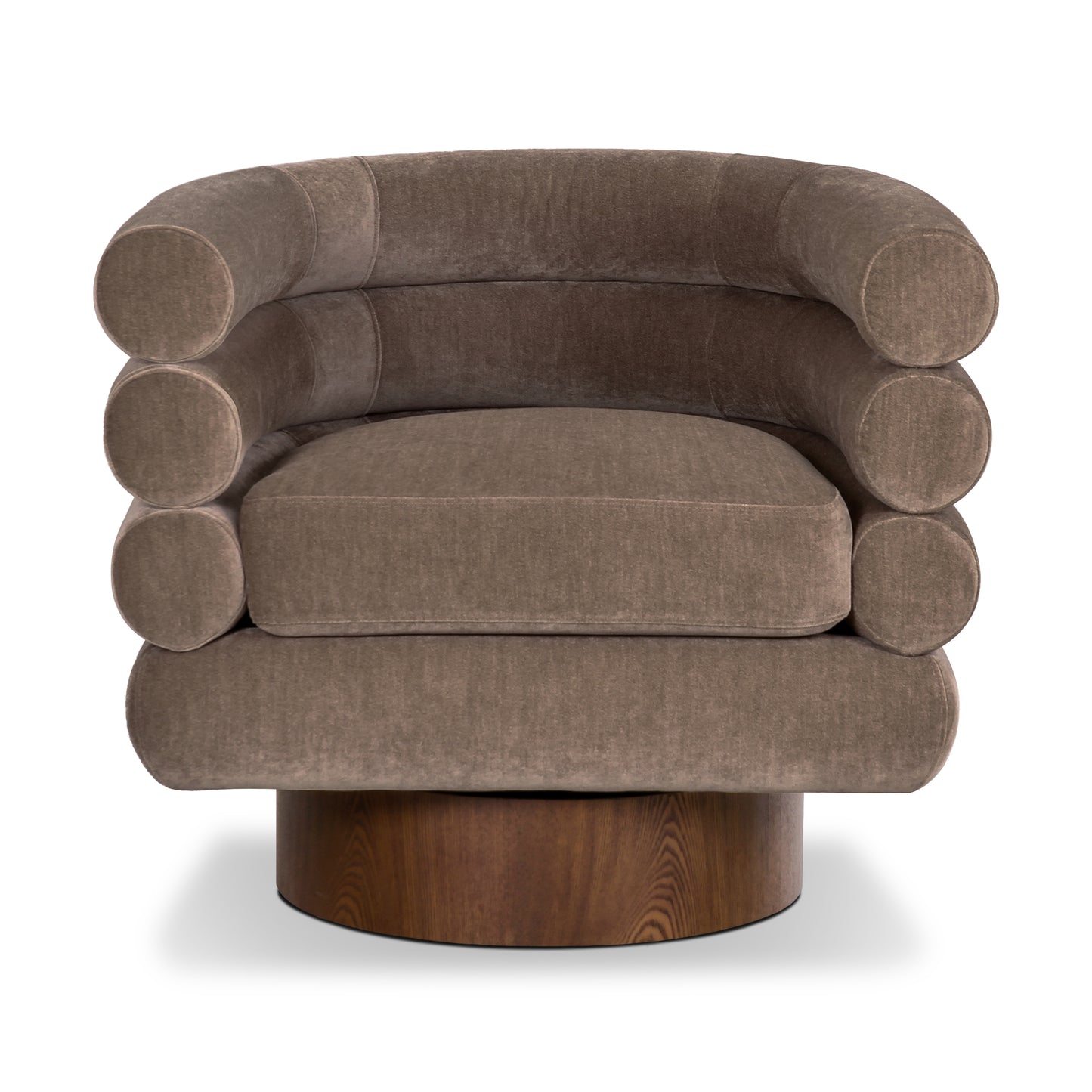 Rome Swivel Lounge Chair | Fawn Brown