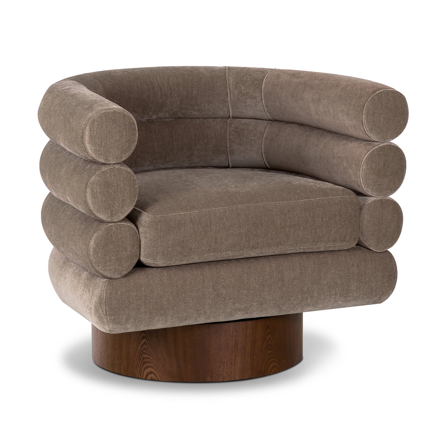 Rome Swivel Lounge Chair | Fawn Brown
