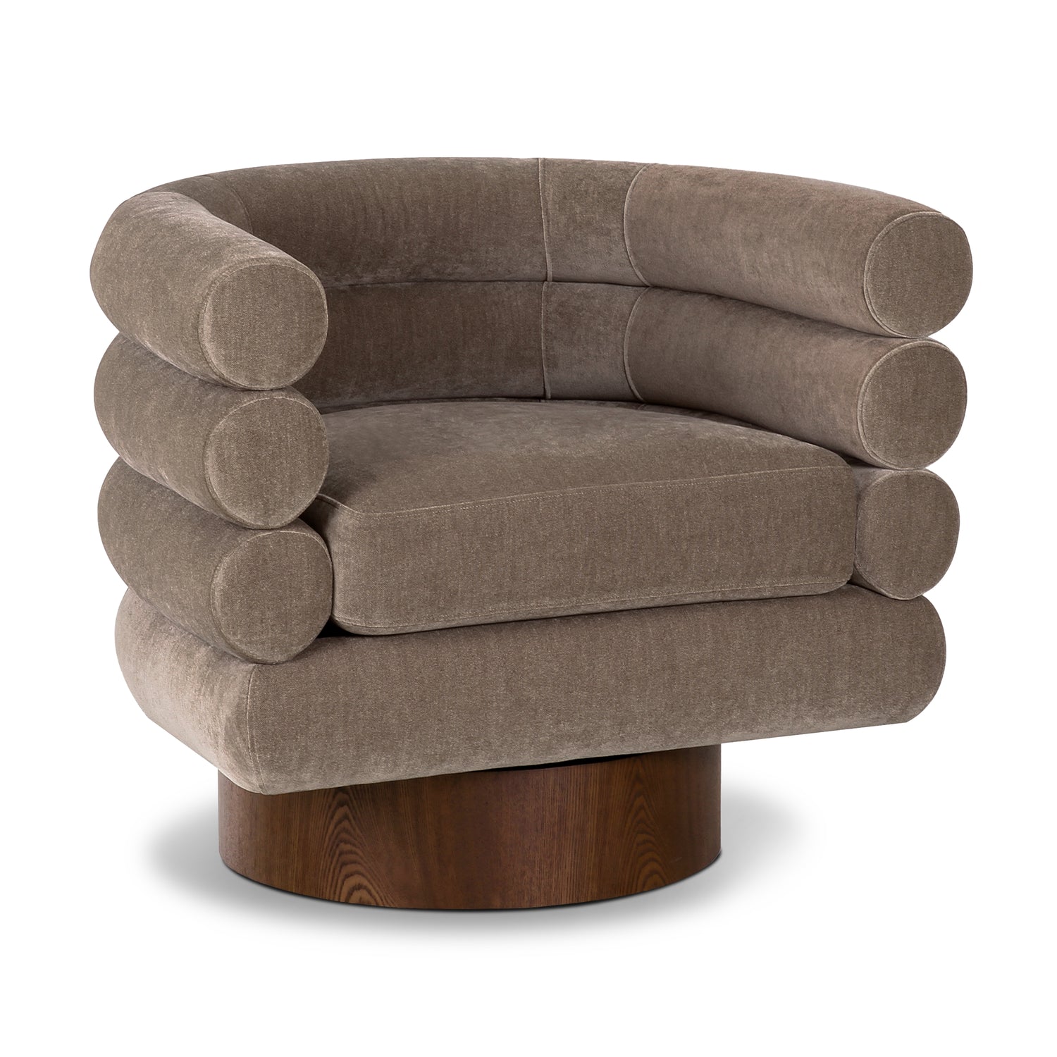 Rome Swivel Lounge Chair | Fawn Brown 