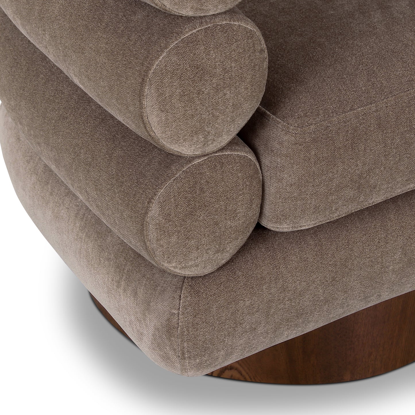 Rome Swivel Lounge Chair | Fawn Brown