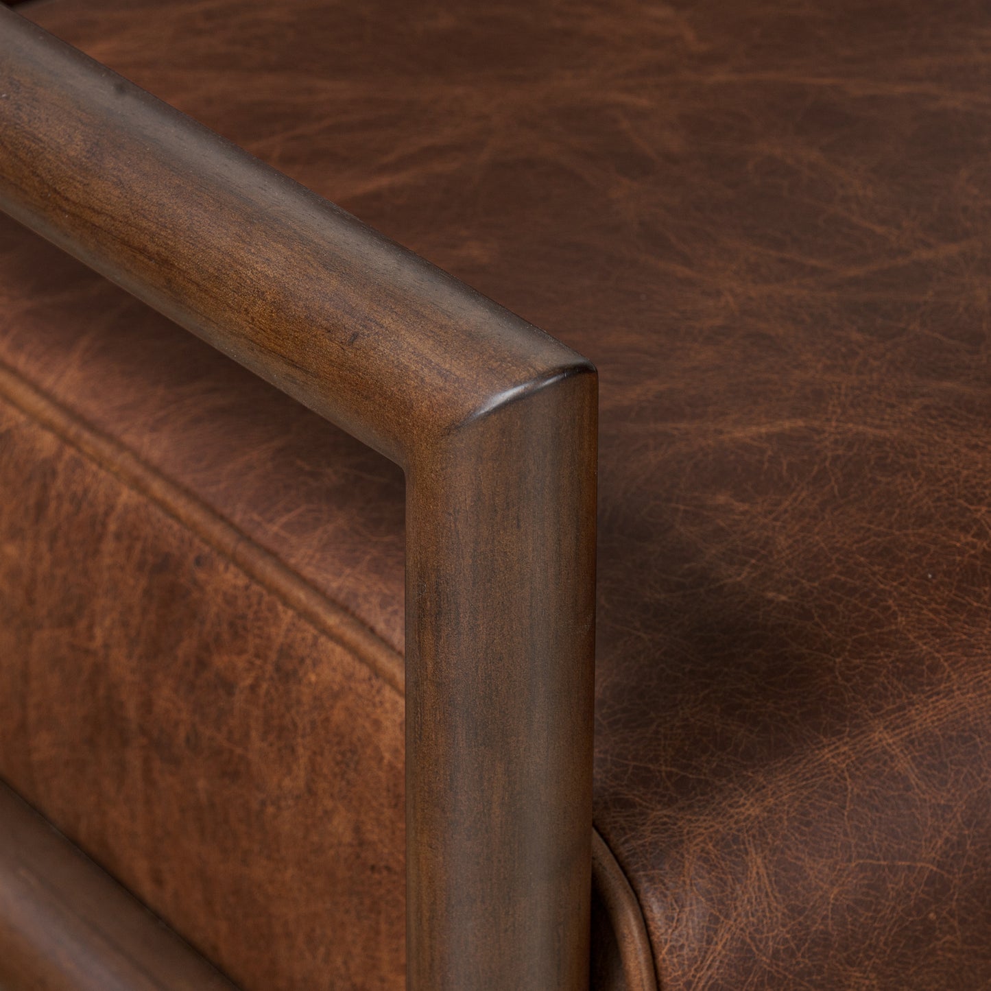 Viborg Leather Lounge Chair | Chocolate Brown