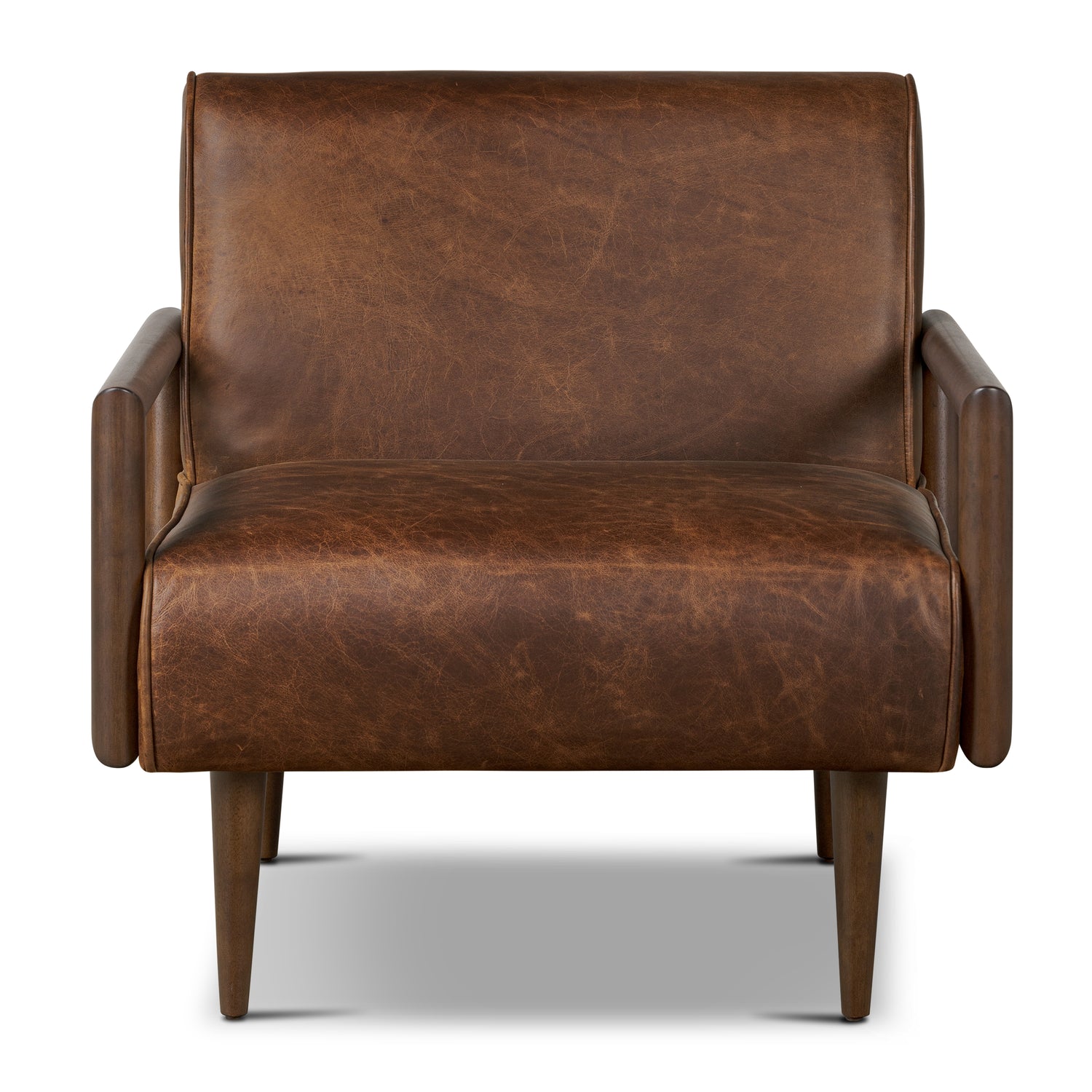 Viborg Leather Lounge Chair | Chocolate Brown 