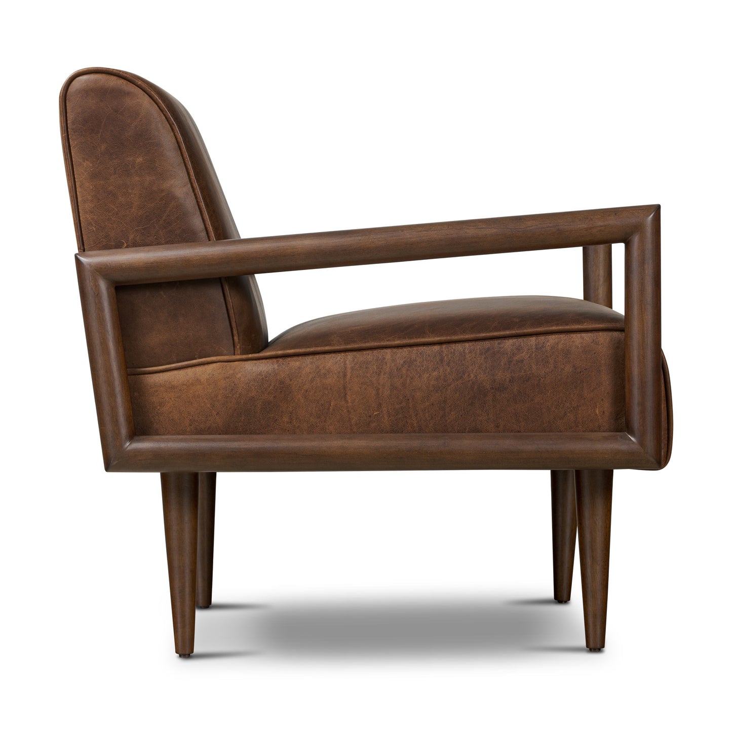 Viborg Leather Lounge Chair | Chocolate Brown