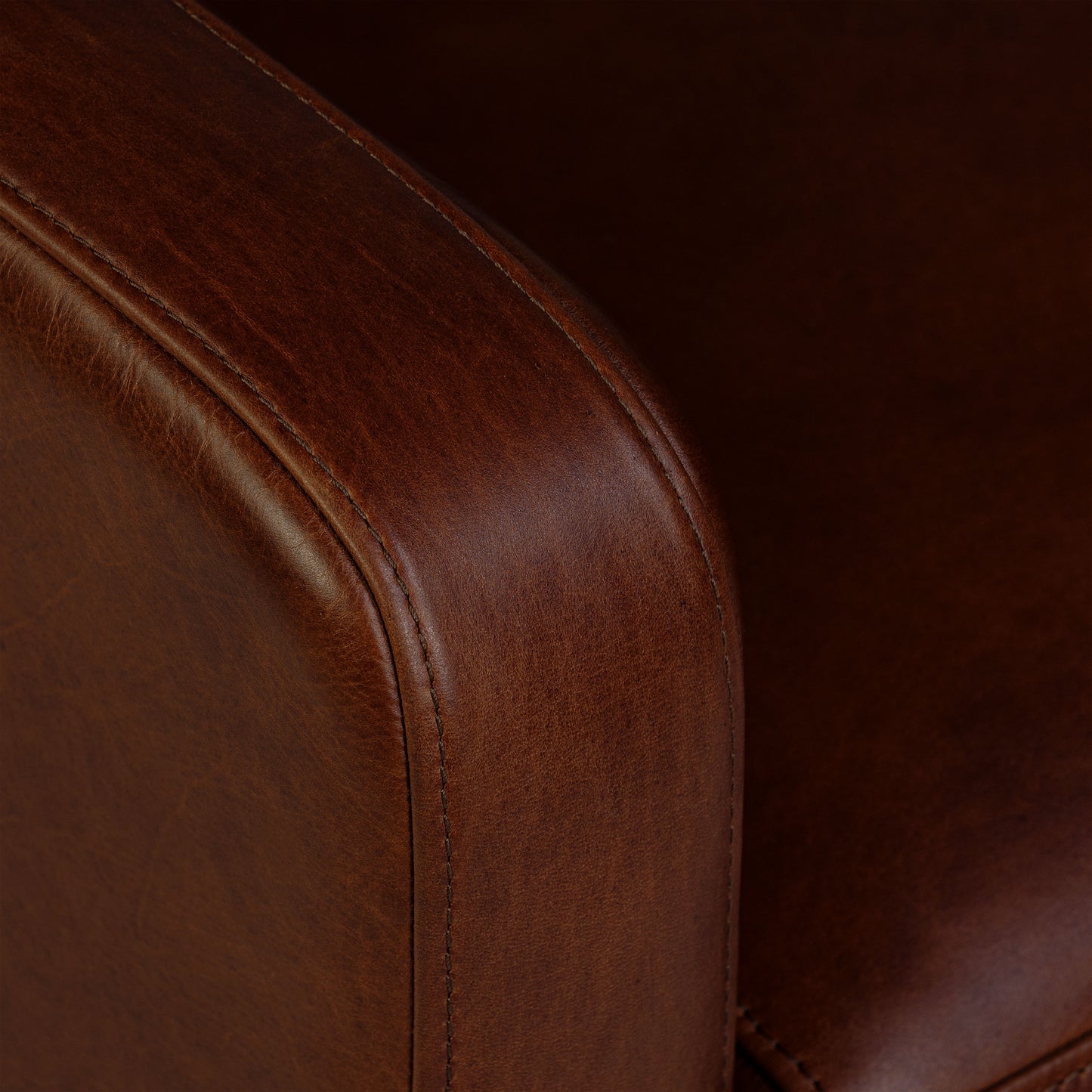 Herstal Leather Lounge Chair | Oscuro Brown