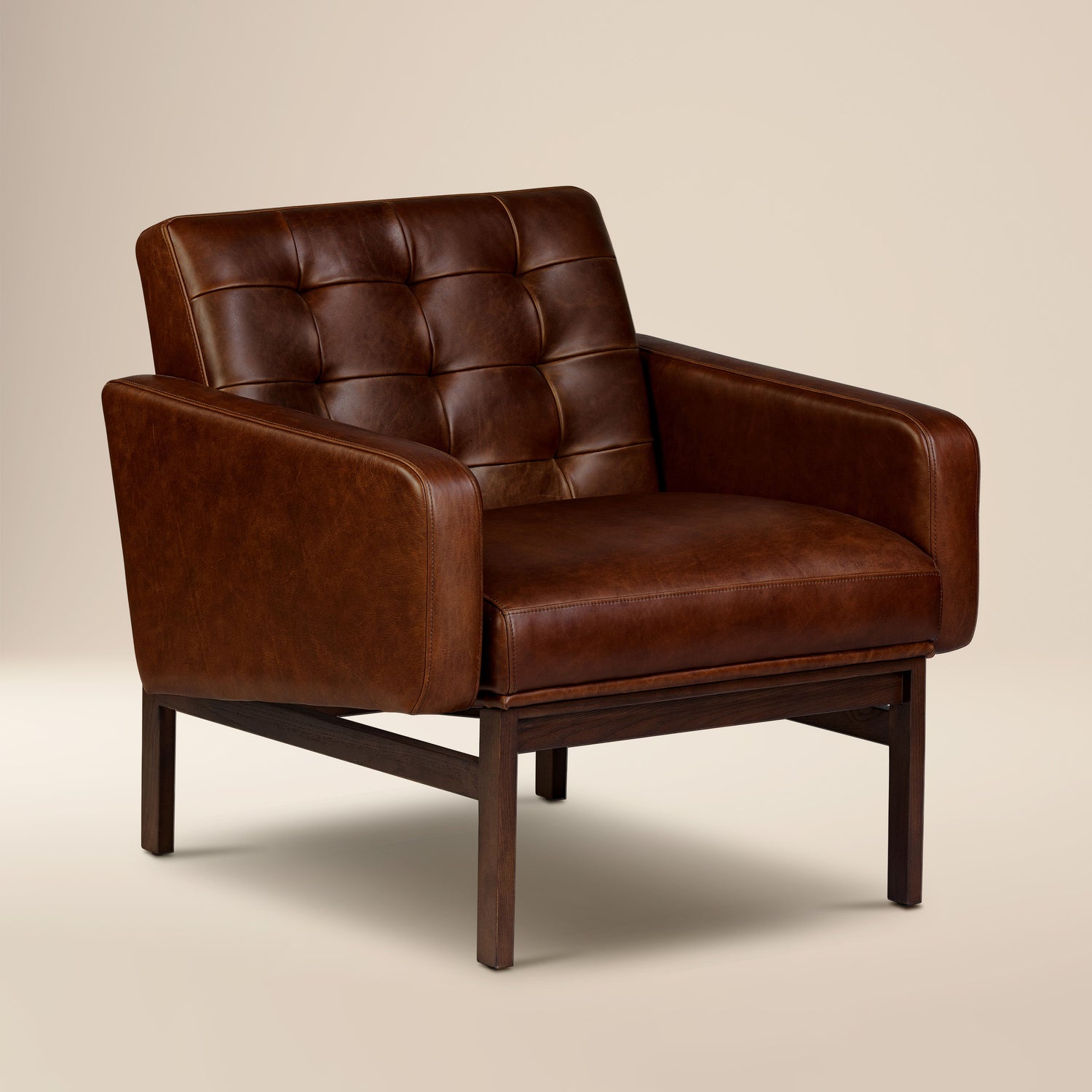 Herstal Leather Lounge Chair | Oscuro Brown 