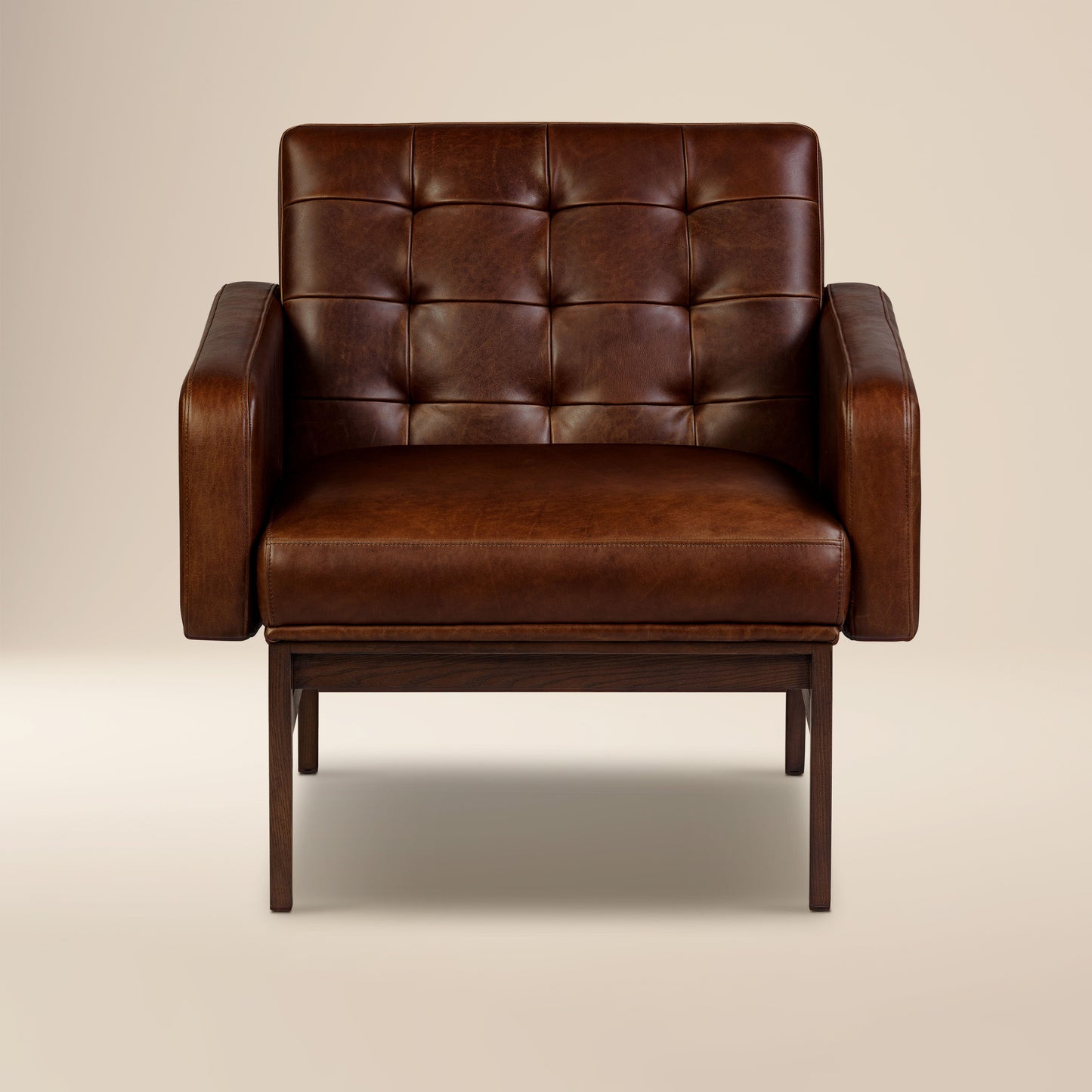 Herstal Leather Lounge Chair | Oscuro Brown