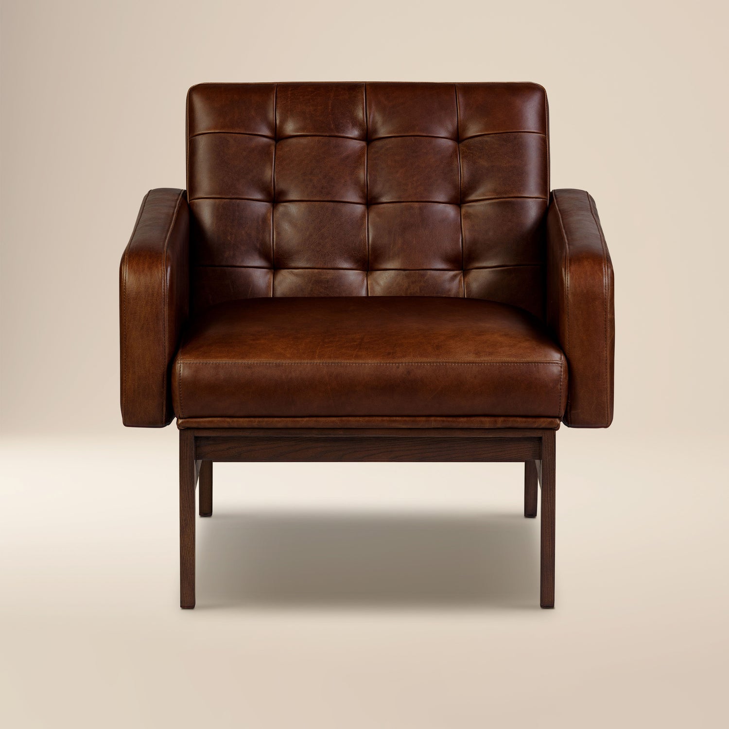 Herstal Leather Lounge Chair | Oscuro Brown 