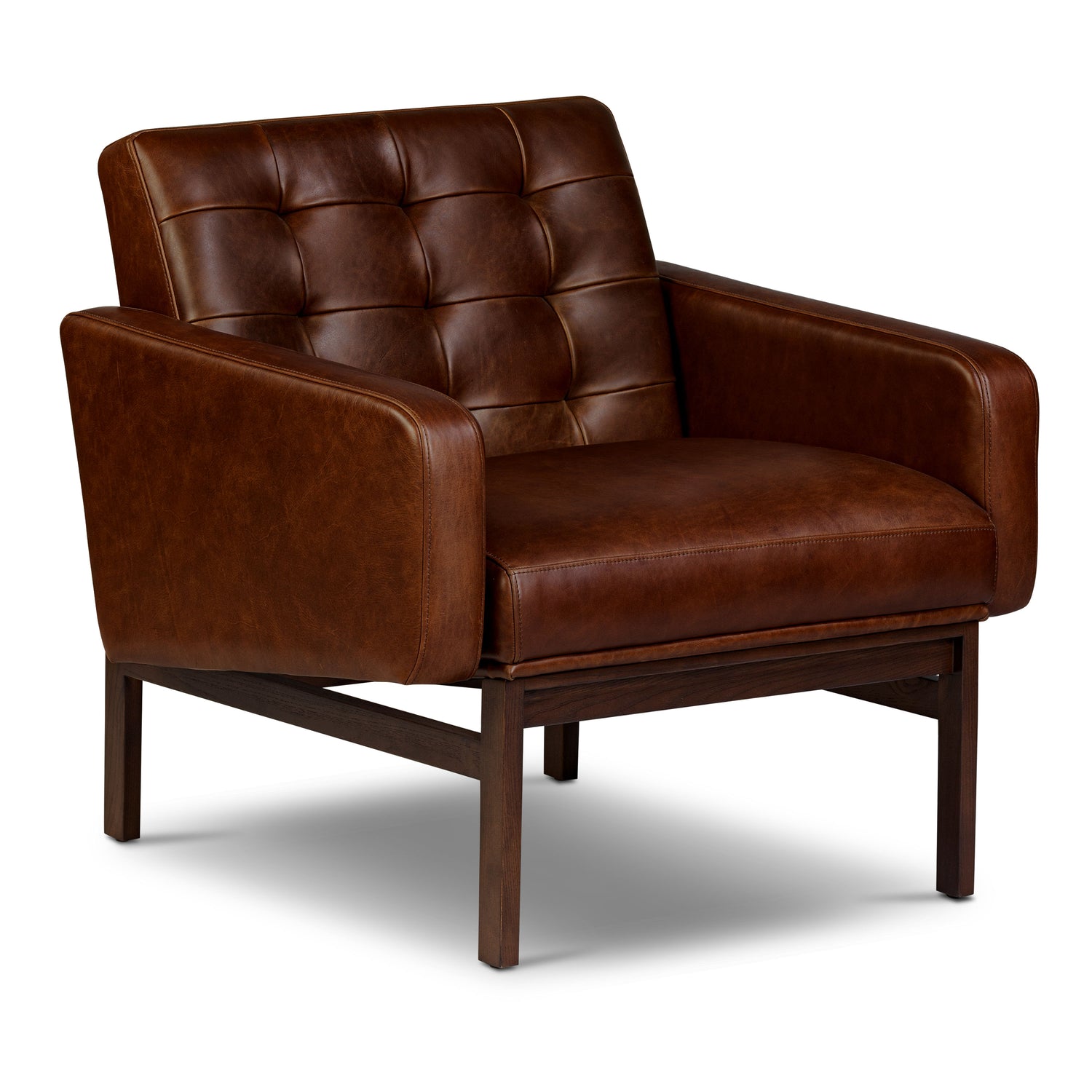 Herstal Leather Lounge Chair | Oscuro Brown 