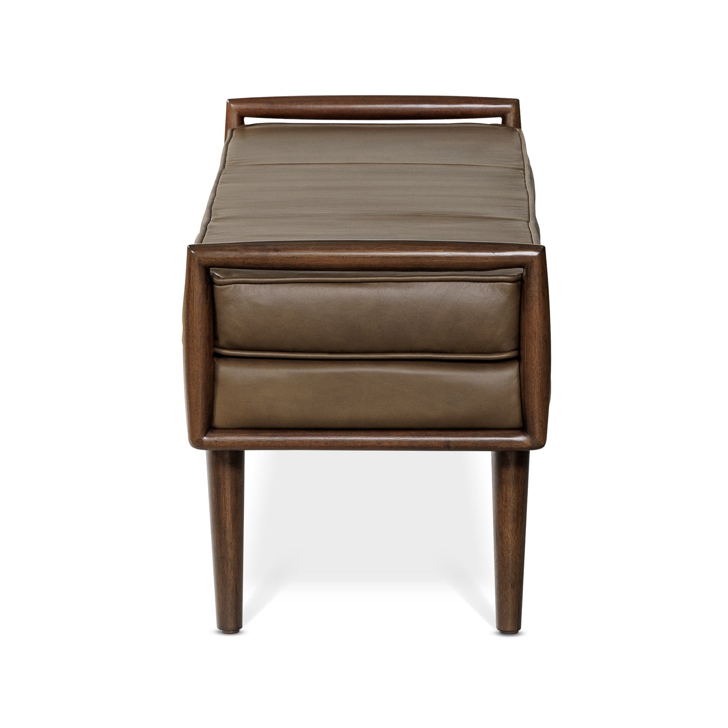 Cura 53.5" Leather Bench | Cocoa Brown