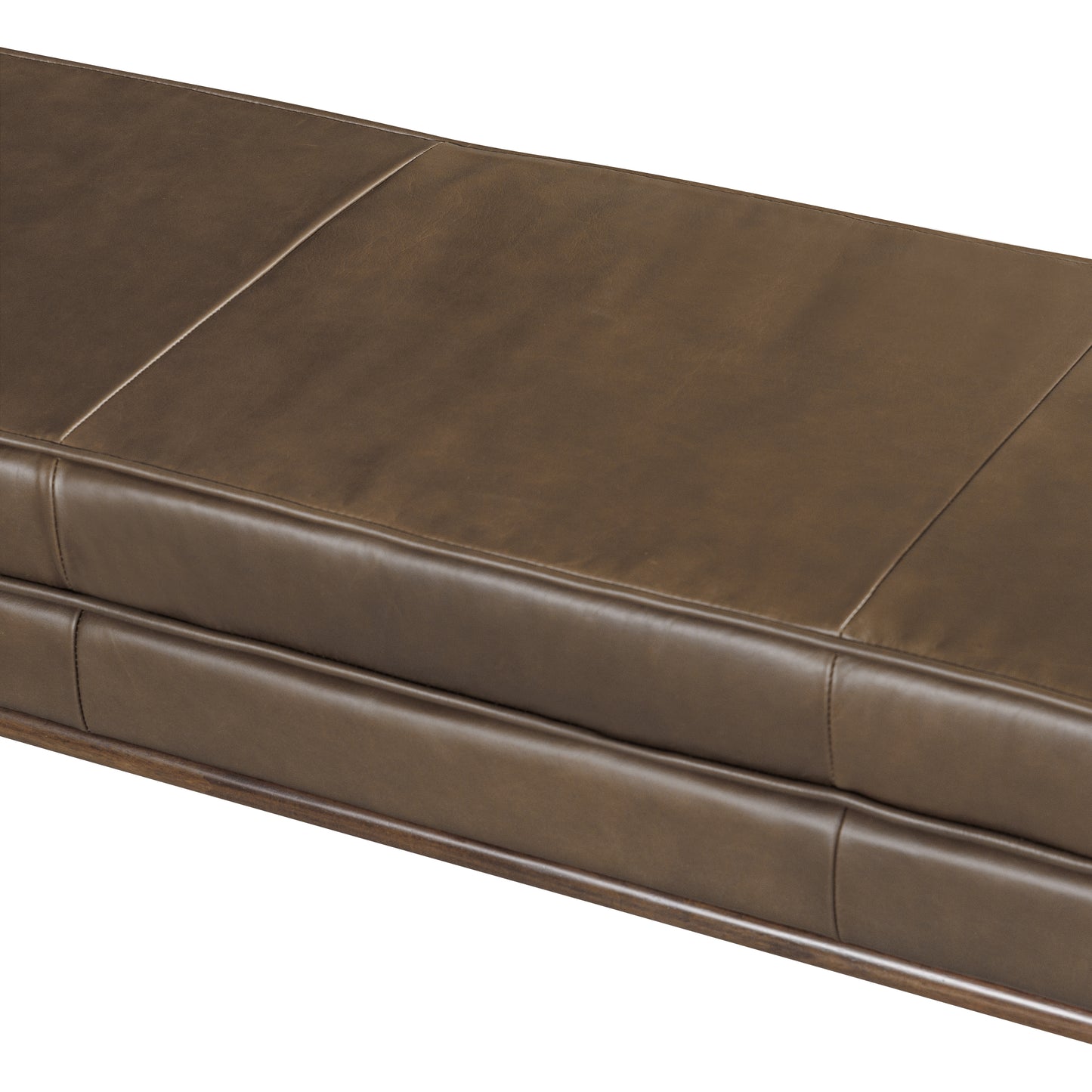 Cura 53.5" Leather Bench | Cocoa Brown
