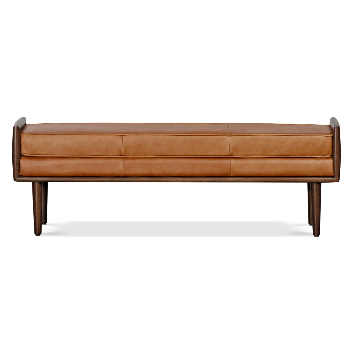 Cura 53.5" Leather Bench | Cognac Tan
