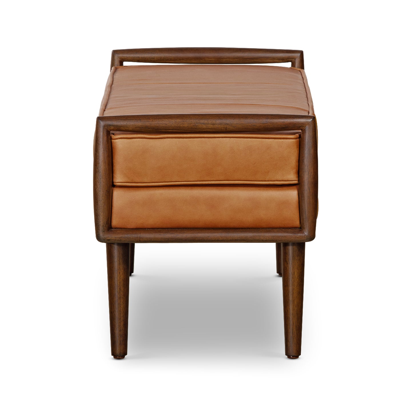 Cura 53.5" Leather Bench | Cognac Tan