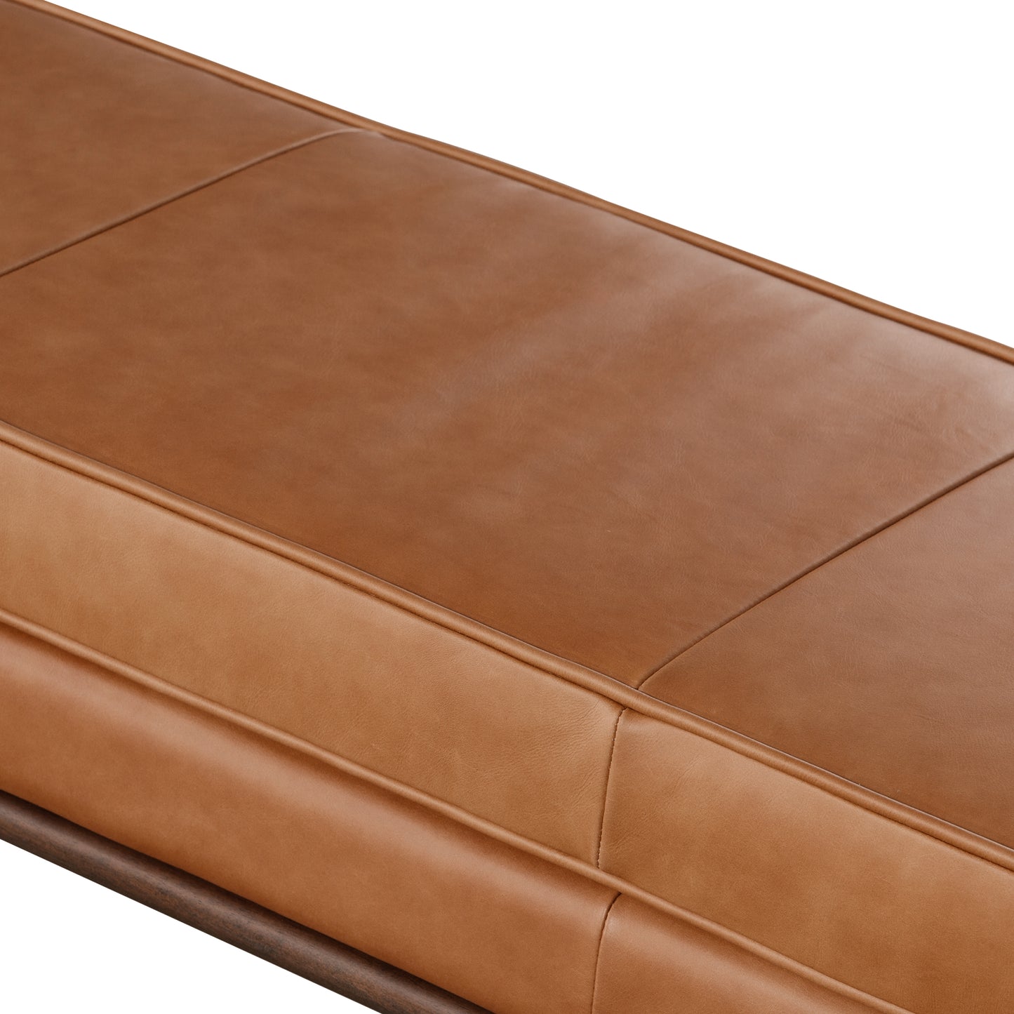 Cura 53.5" Leather Bench | Cognac Tan