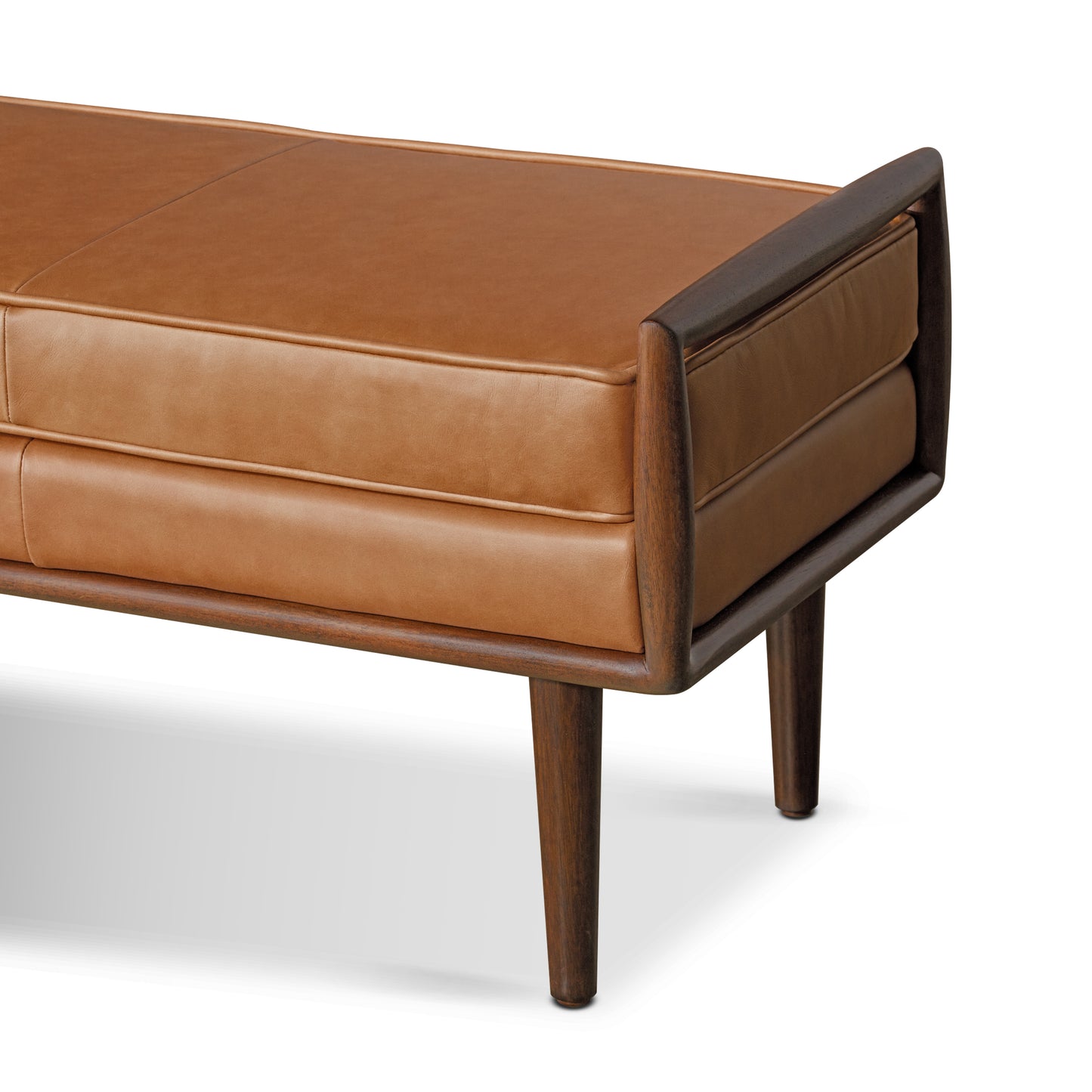 Cura 53.5" Leather Bench | Cognac Tan