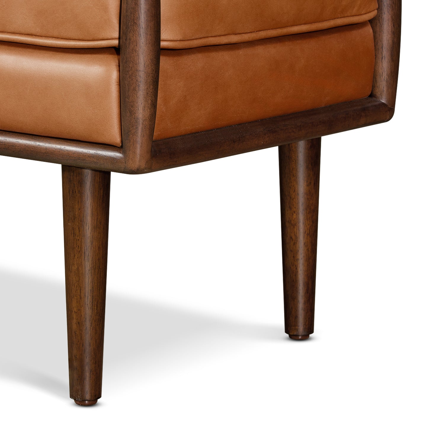 Cura 53.5" Leather Bench | Cognac Tan