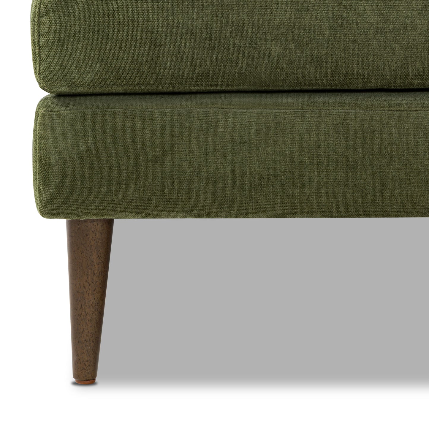 Lucerne Right-Facing Bumper Chaise Sectional | Distressed Green