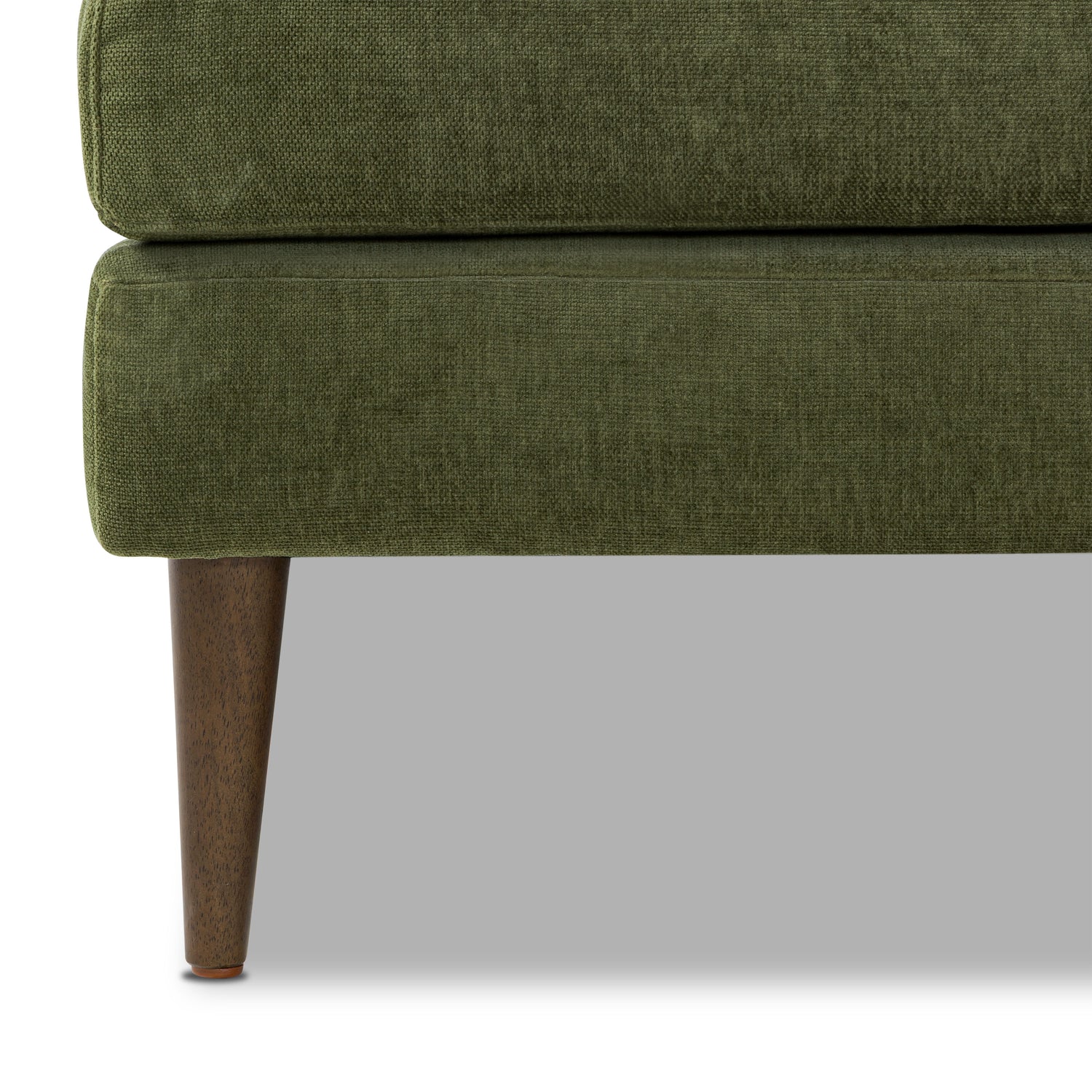 Lucerne Right-Facing Bumper Chaise Sectional | Distressed Green 