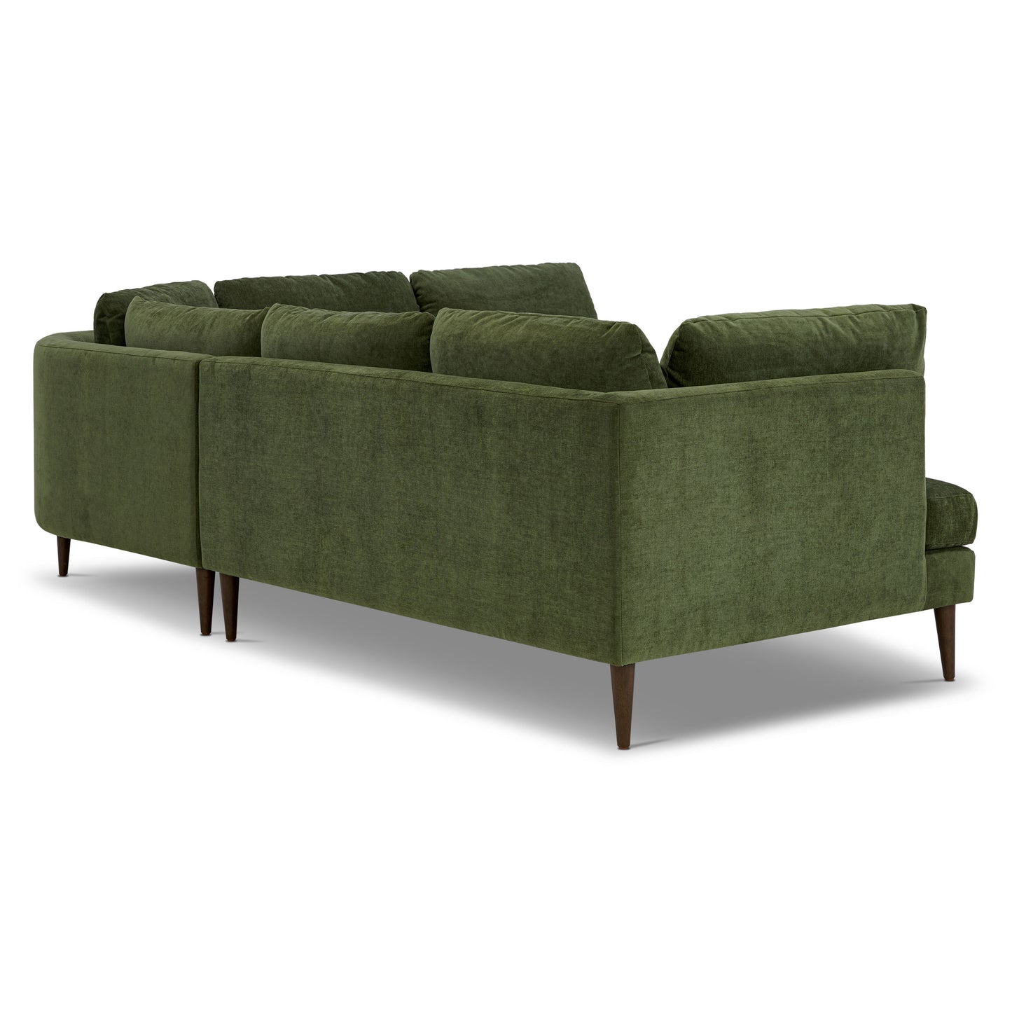 Lucerne Right-Facing Bumper Chaise Sectional | Distressed Green