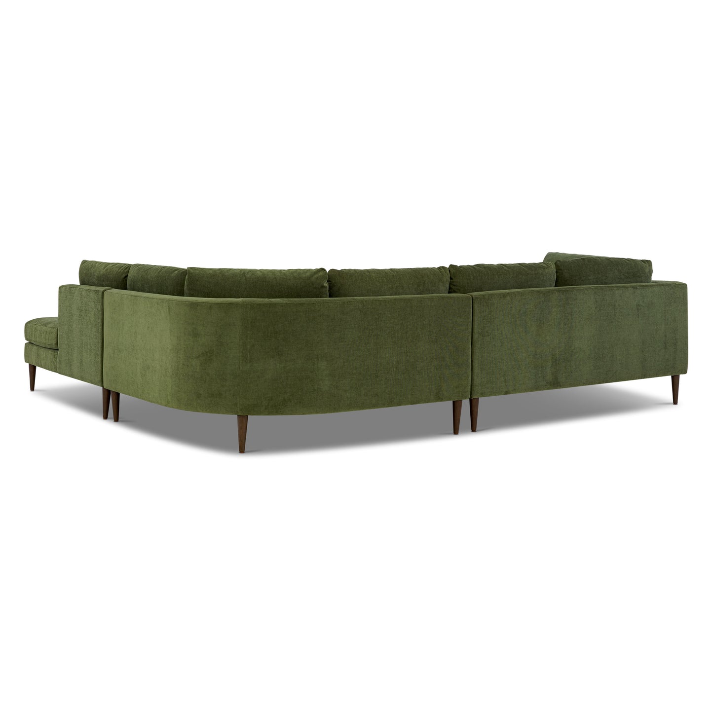 Lucerne Right-Facing Bumper Chaise Sectional | Distressed Green