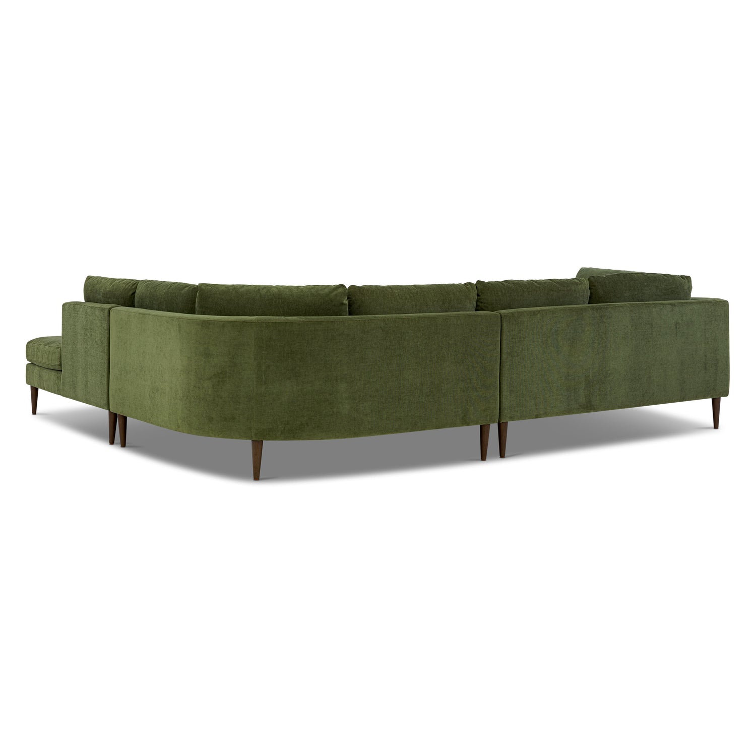 Lucerne Right-Facing Bumper Chaise Sectional | Distressed Green 