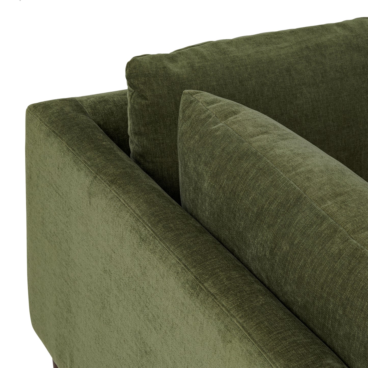 Lucerne Right-Facing Bumper Chaise Sectional | Distressed Green