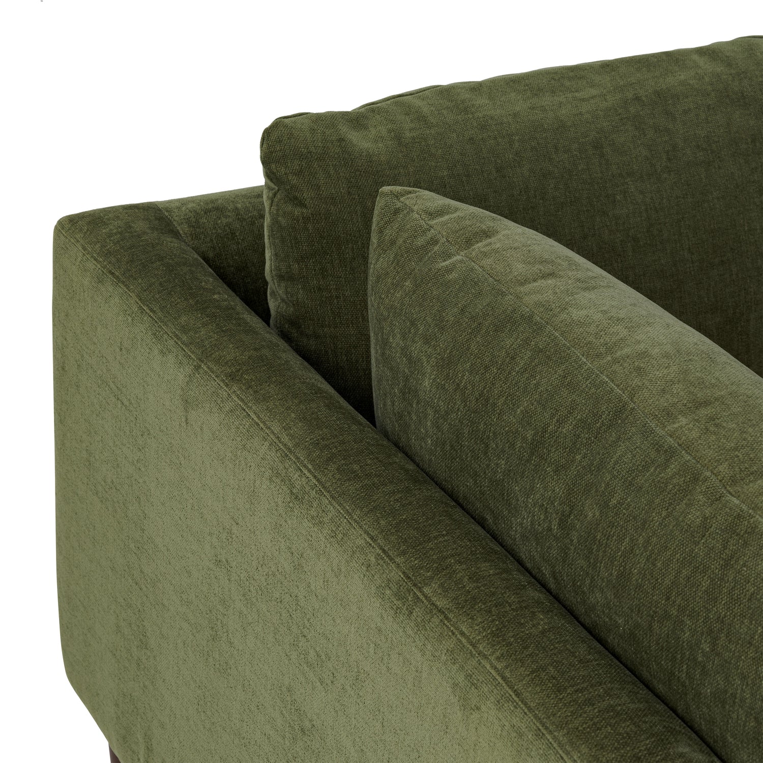 Lucerne Right-Facing Bumper Chaise Sectional | Distressed Green 