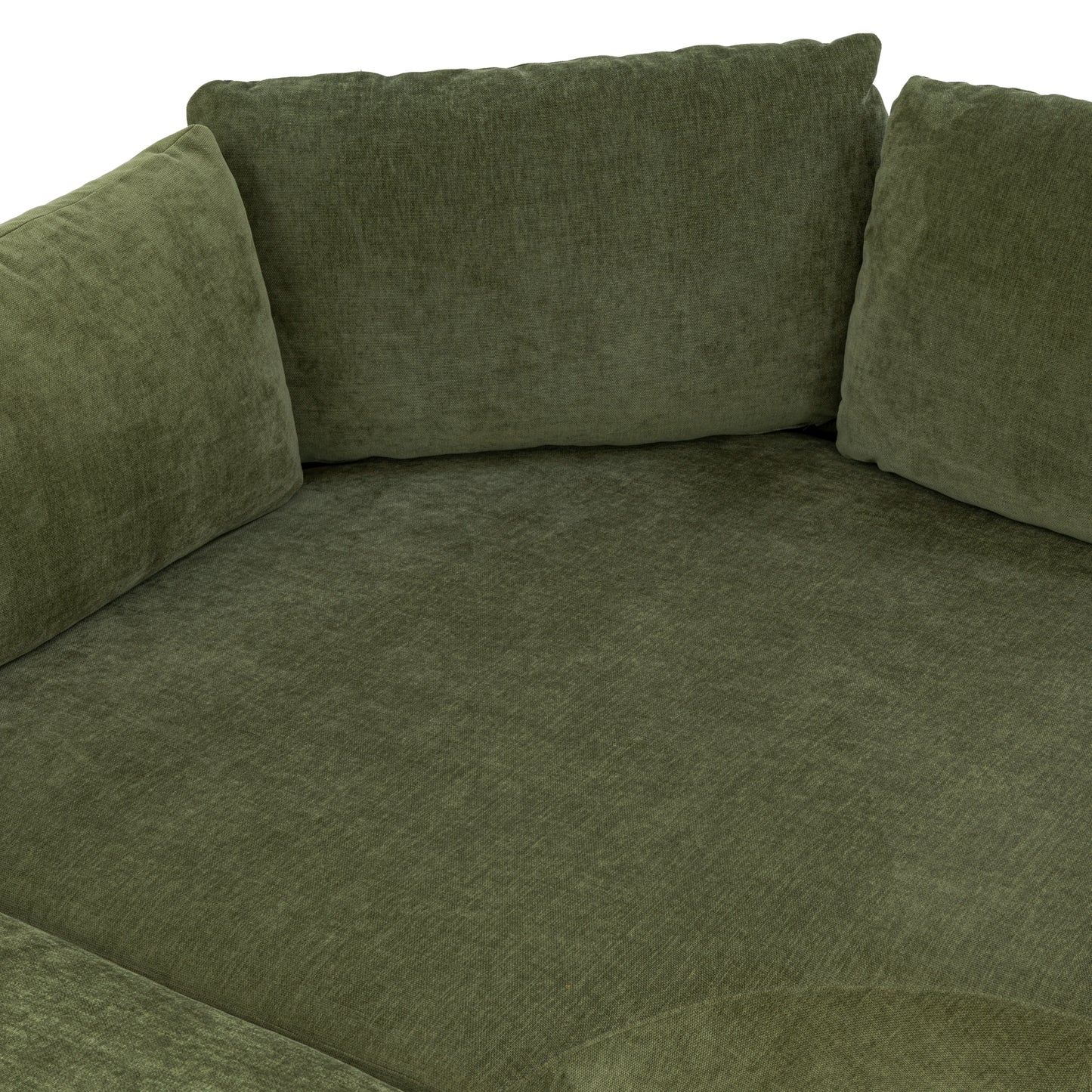 Lucerne Right-Facing Bumper Chaise Sectional | Distressed Green