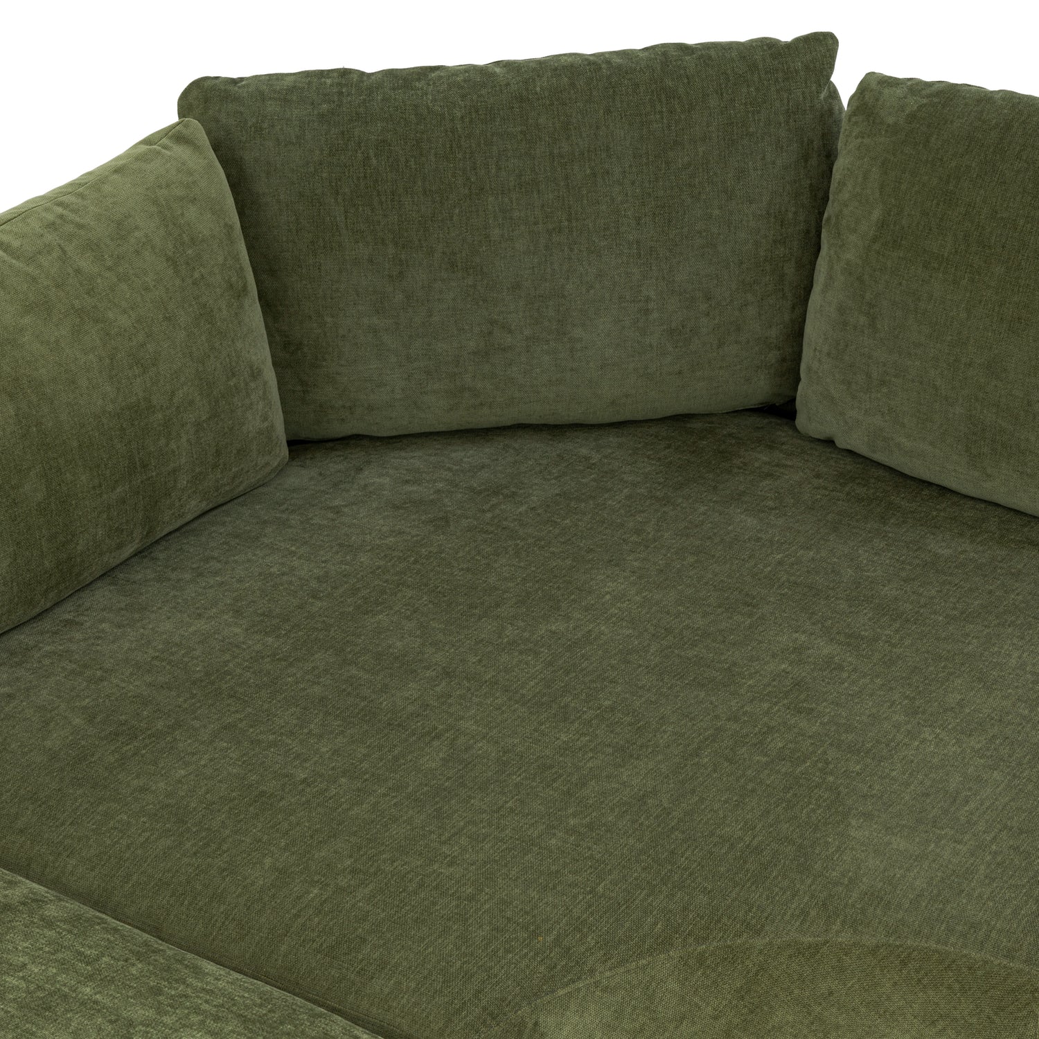 Lucerne Right-Facing Bumper Chaise Sectional | Distressed Green 