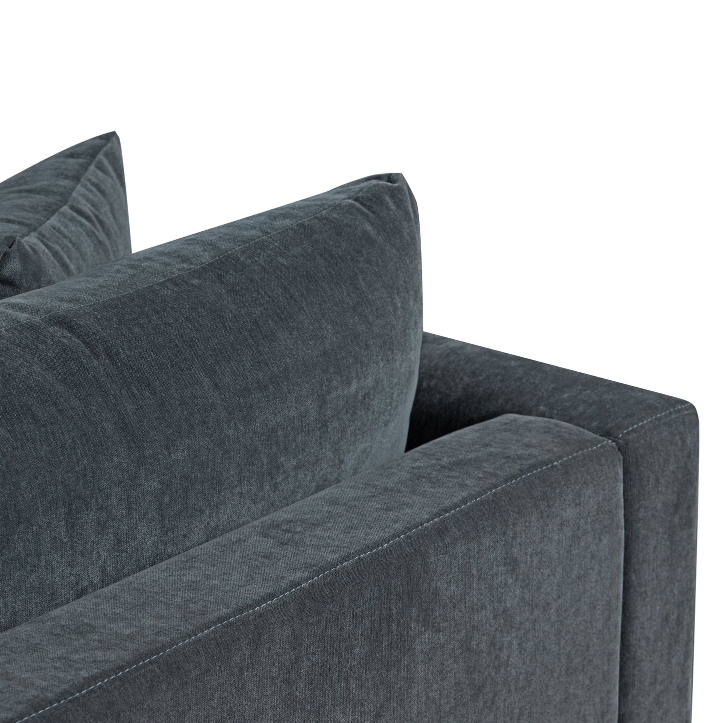 Lucerne Left-Facing Sectional with Extra-Wide Chaise | Boreal Blue