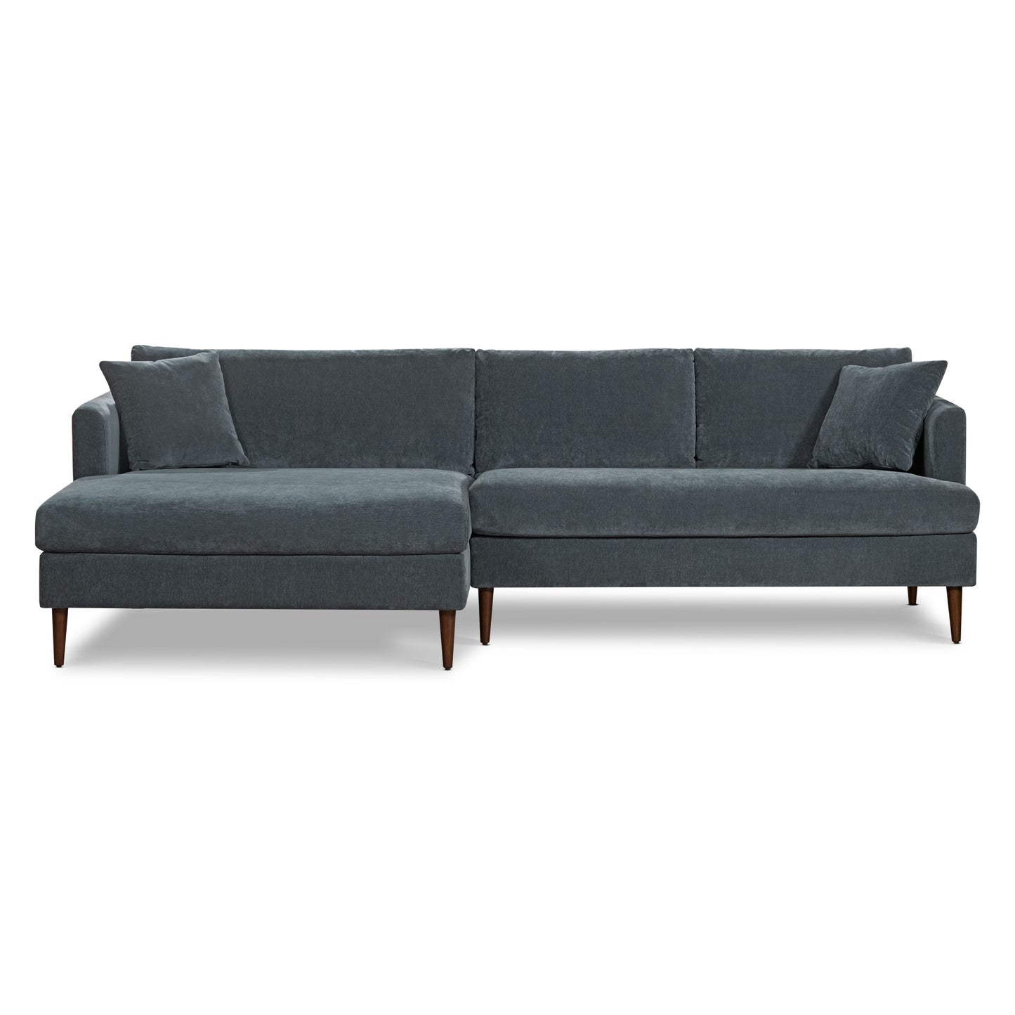 Lucerne Left-Facing Sectional with Extra-Wide Chaise | Boreal Blue